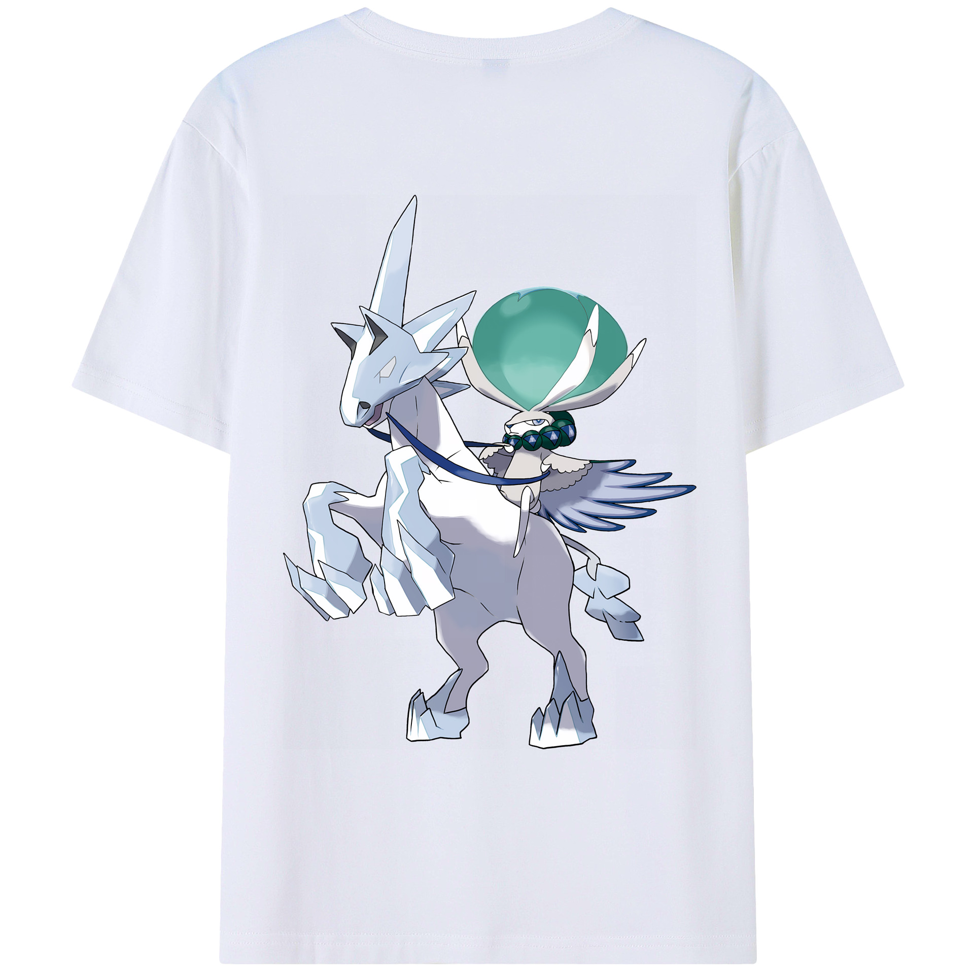 （画像用） ポケットモンスター Pokémon 綿100％ メンズ半袖Tシャツ（バックプリント） 通気性