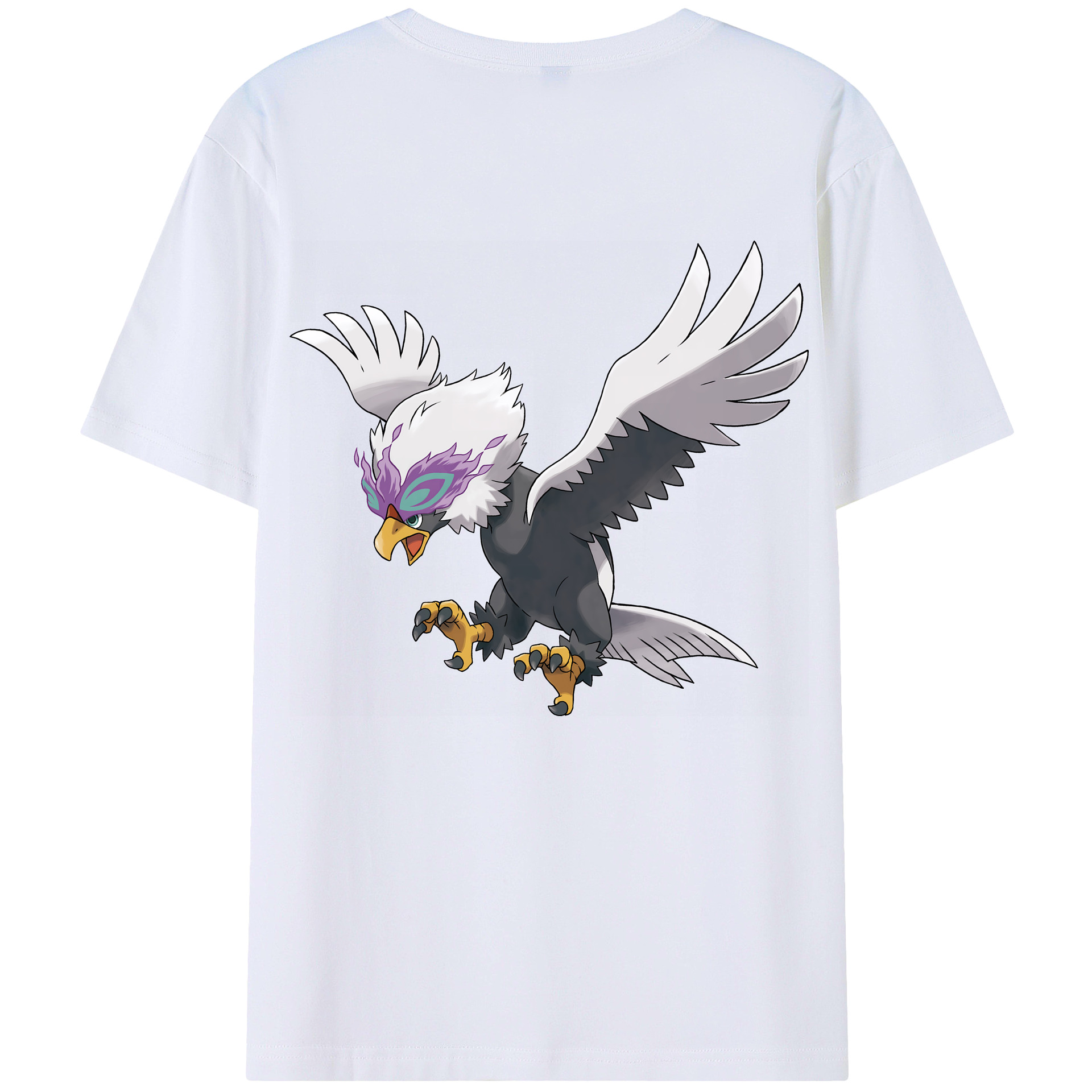 （画像用） ポケットモンスター Pokémon 綿100％ メンズ半袖Tシャツ（バックプリント） 通気性