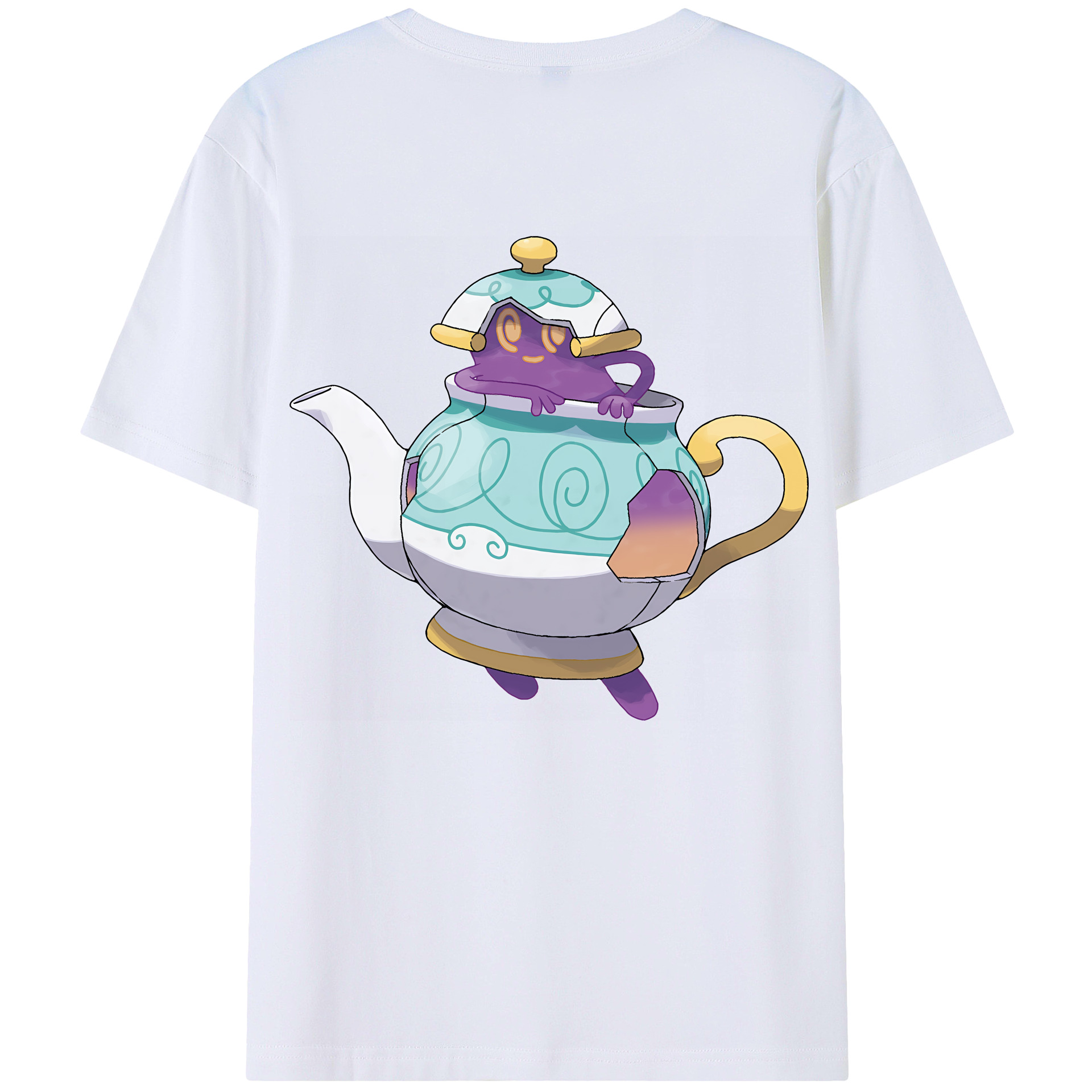 （画像用） ポケットモンスター Pokémon 綿100％ メンズ半袖Tシャツ（バックプリント） 通気性