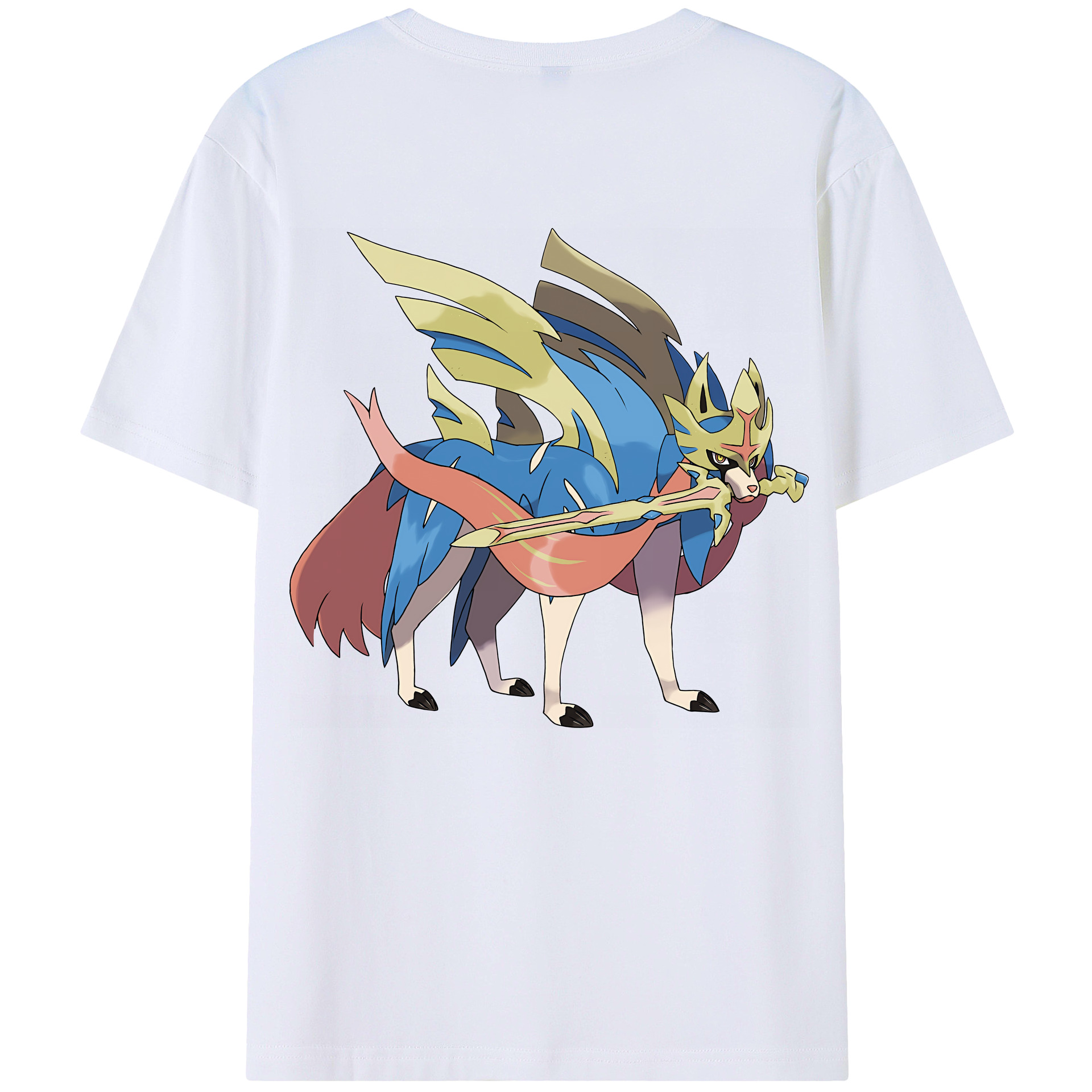 （画像用） ポケットモンスター Pokémon 綿100％ メンズ半袖Tシャツ（バックプリント） 通気性