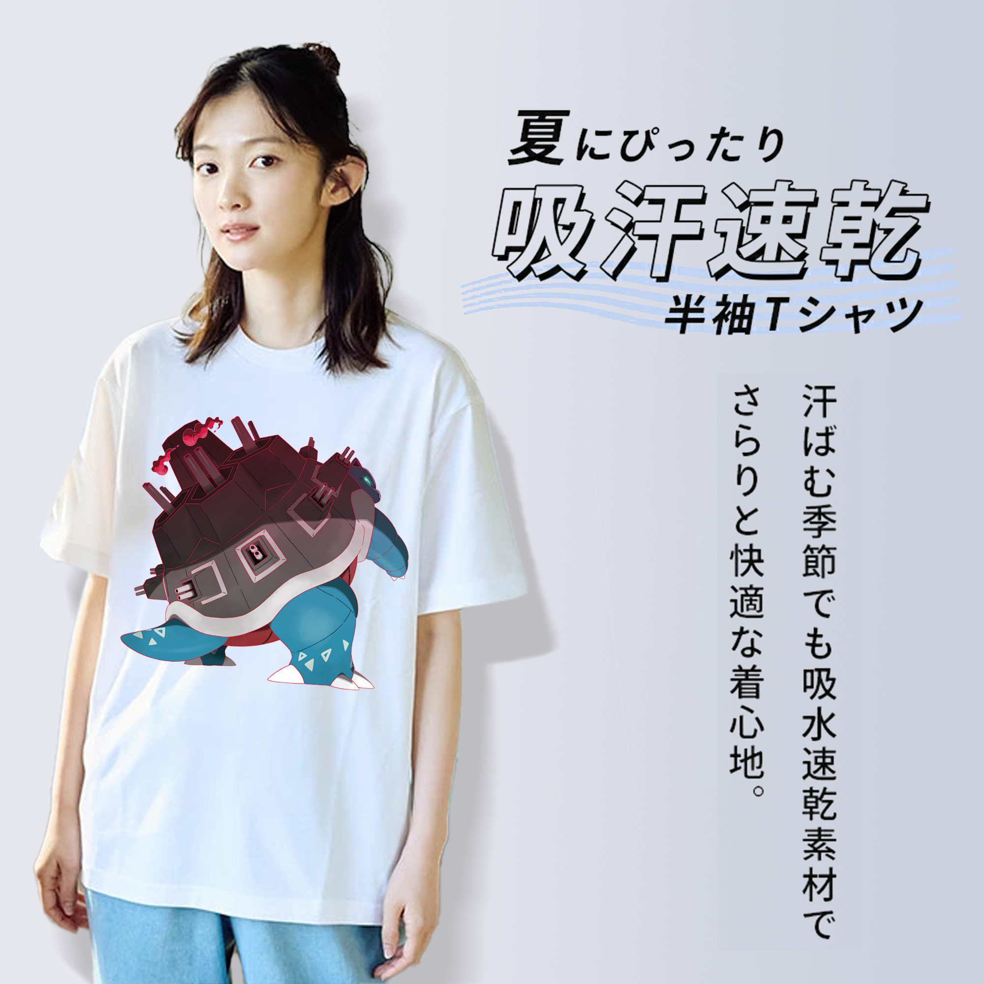 ポケットモンスター Pokémon レディースカジュアルプリントTシャツ（綿100％）