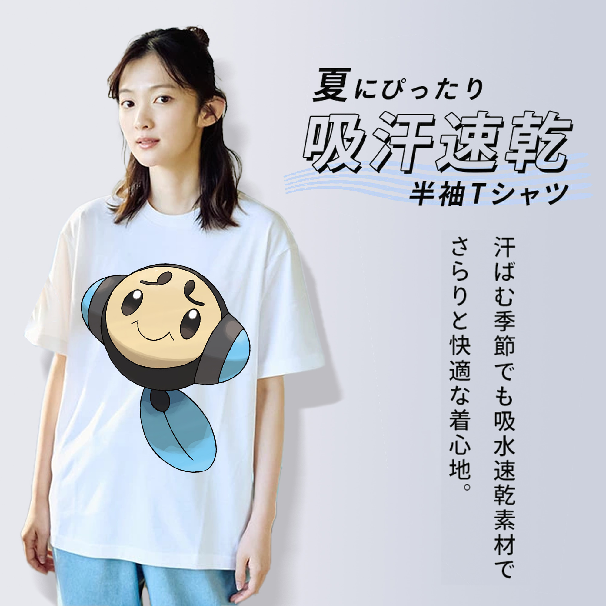 ポケットモンスター Pokémon レディースカジュアルプリントTシャツ（綿100％）