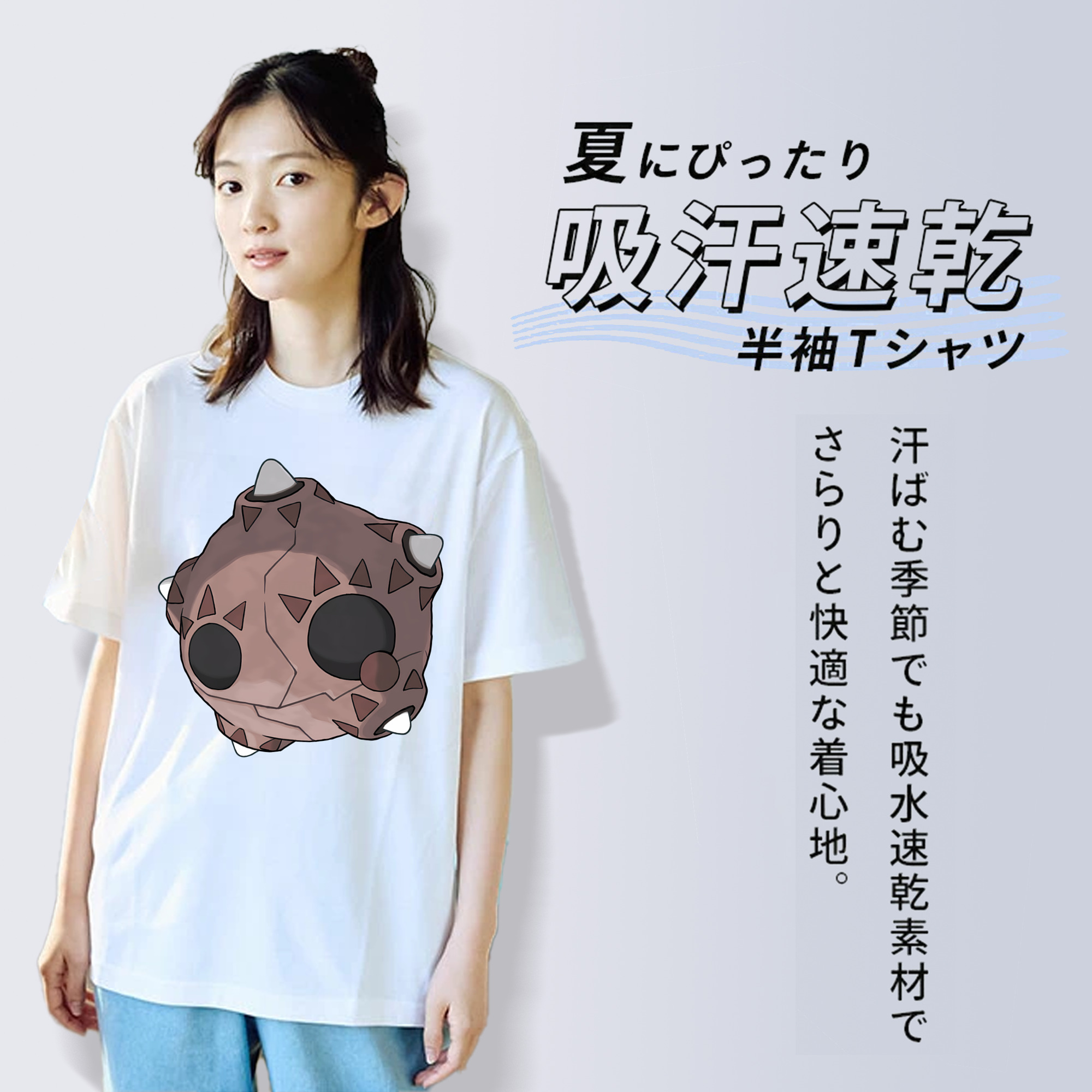 ポケットモンスター Pokémon レディースカジュアルプリントTシャツ（綿100％）