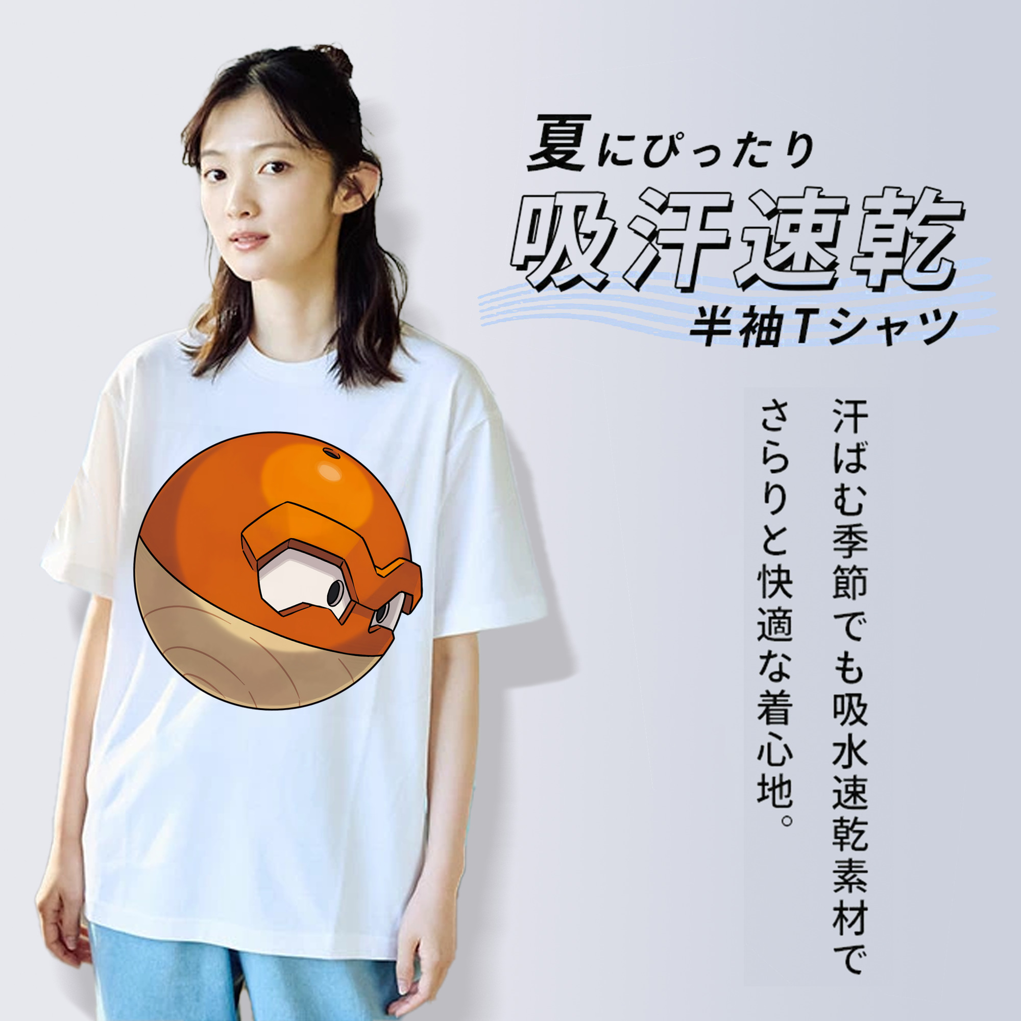 ポケットモンスター Pokémon レディースカジュアルプリントTシャツ（綿100％）