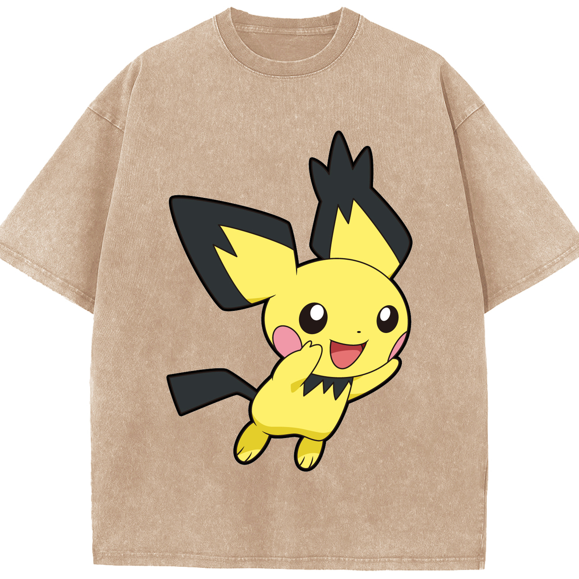 （画像用） ポケットモンスター Pokémon 綿100% ヴィンテージ風 半袖Tシャツ（フロントプリント）