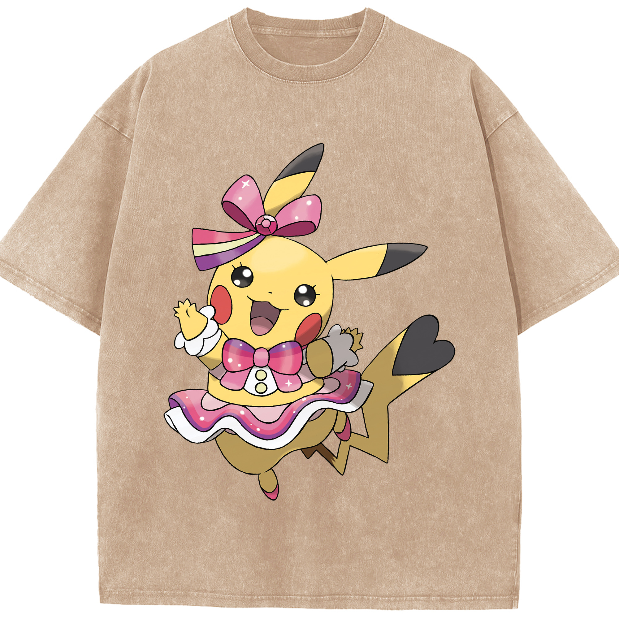 （画像用） ポケットモンスター Pokémon 綿100% ヴィンテージ風 半袖Tシャツ（フロントプリント）