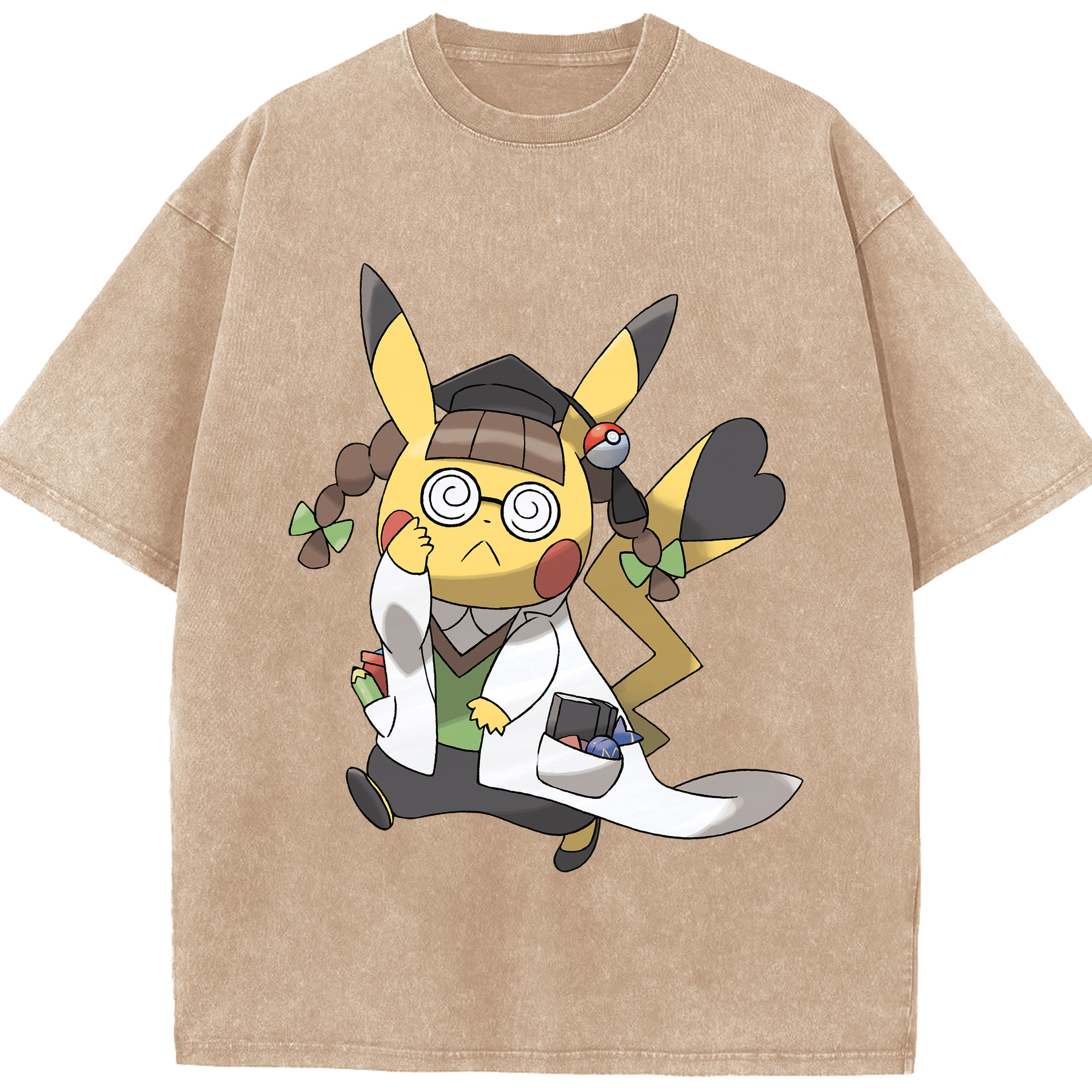（画像用） ポケットモンスター Pokémon 綿100% ヴィンテージ風 半袖Tシャツ（フロントプリント）
