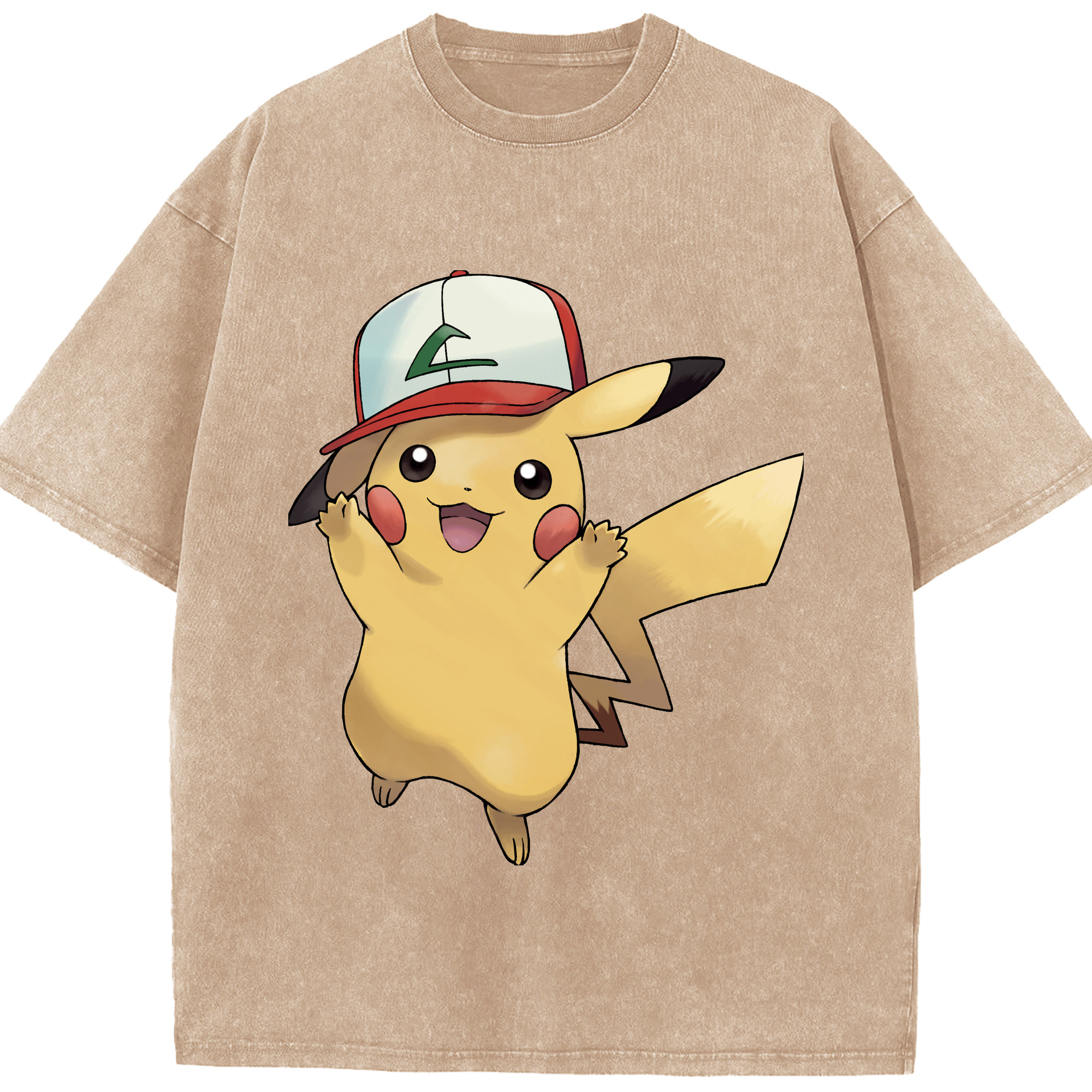 （画像用） ポケットモンスター Pokémon 綿100% ヴィンテージ風 半袖Tシャツ（フロントプリント）