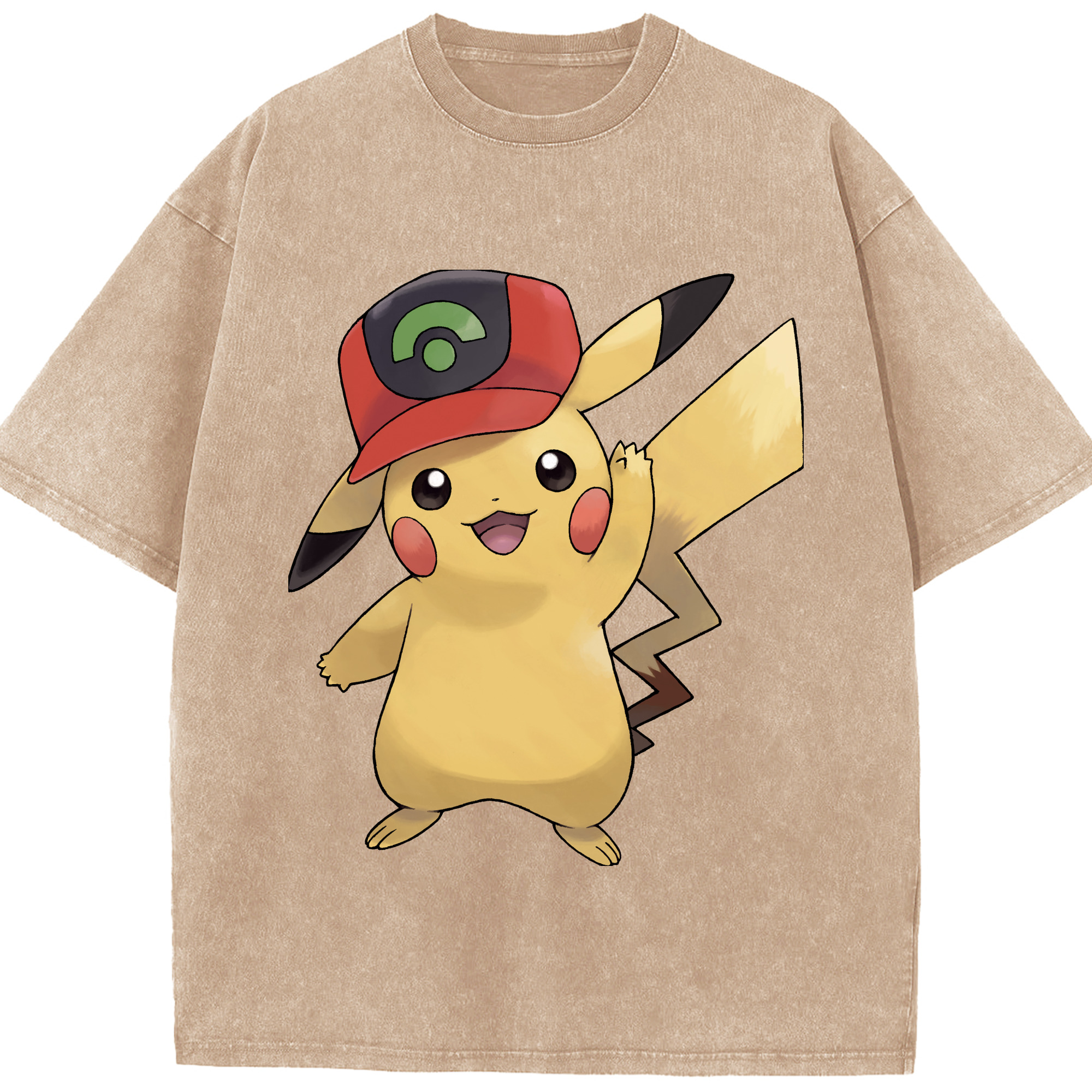 （画像用） ポケットモンスター Pokémon 綿100% ヴィンテージ風 半袖Tシャツ（フロントプリント）
