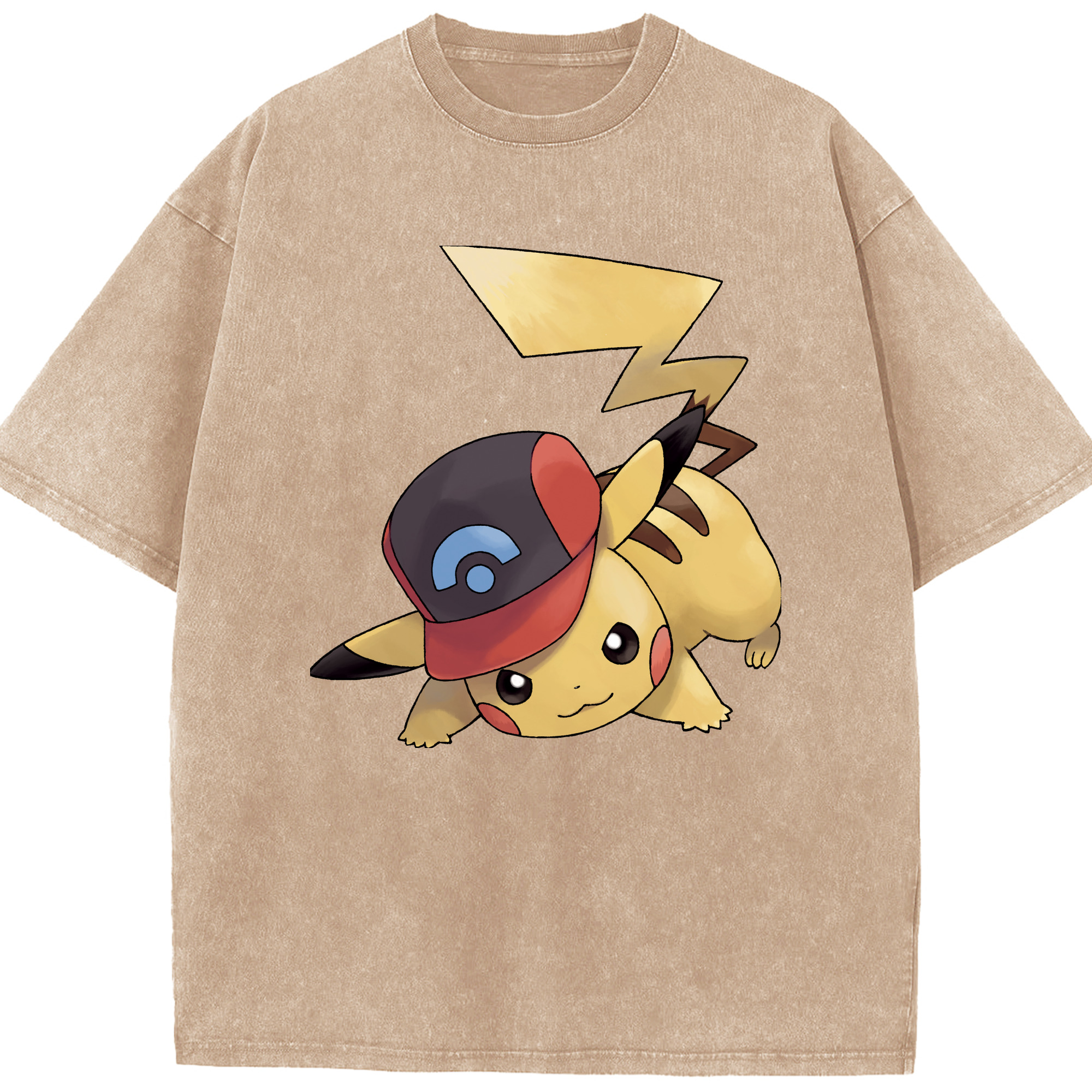 （画像用） ポケットモンスター Pokémon 綿100% ヴィンテージ風 半袖Tシャツ（フロントプリント）