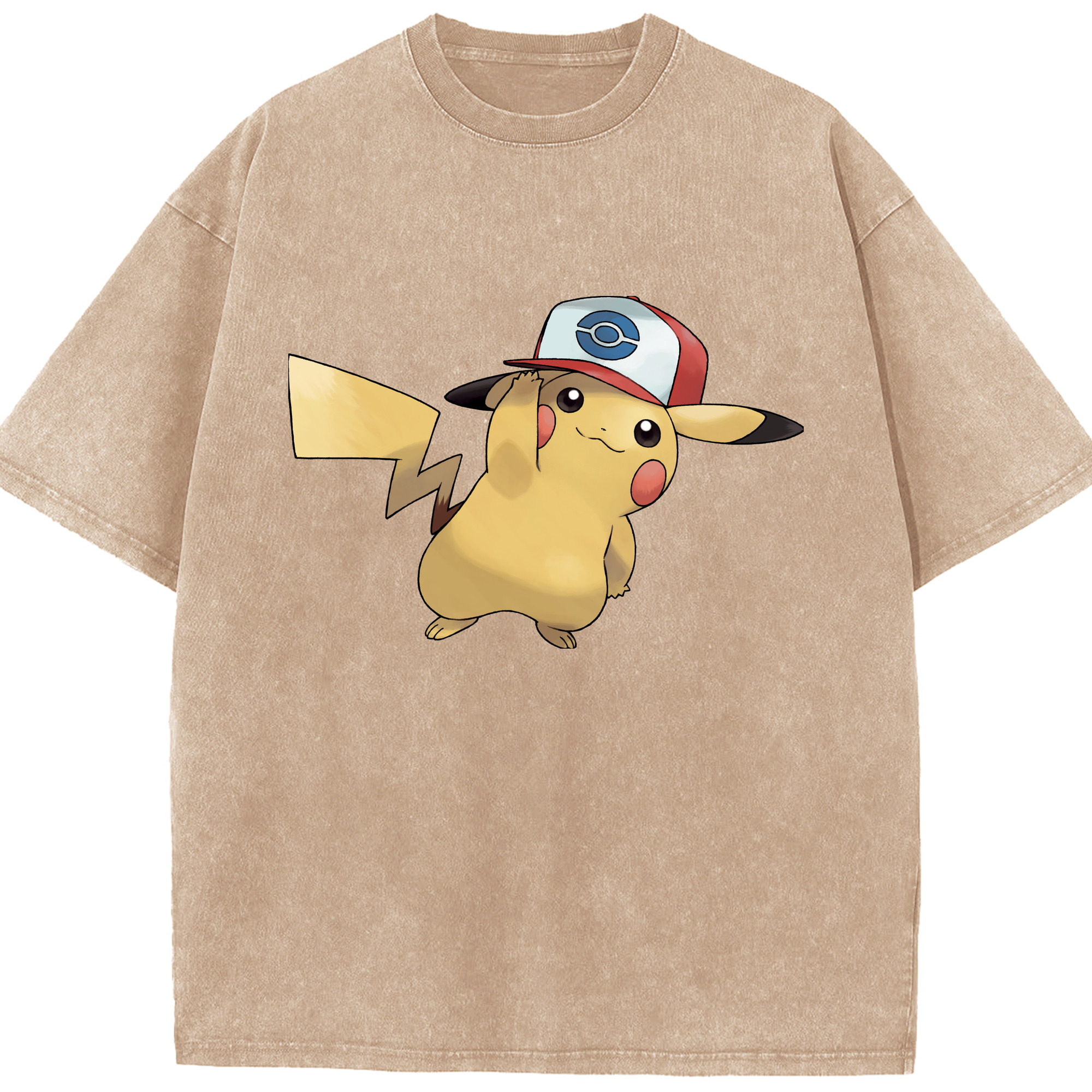 （画像用） ポケットモンスター Pokémon 綿100% ヴィンテージ風 半袖Tシャツ（フロントプリント）
