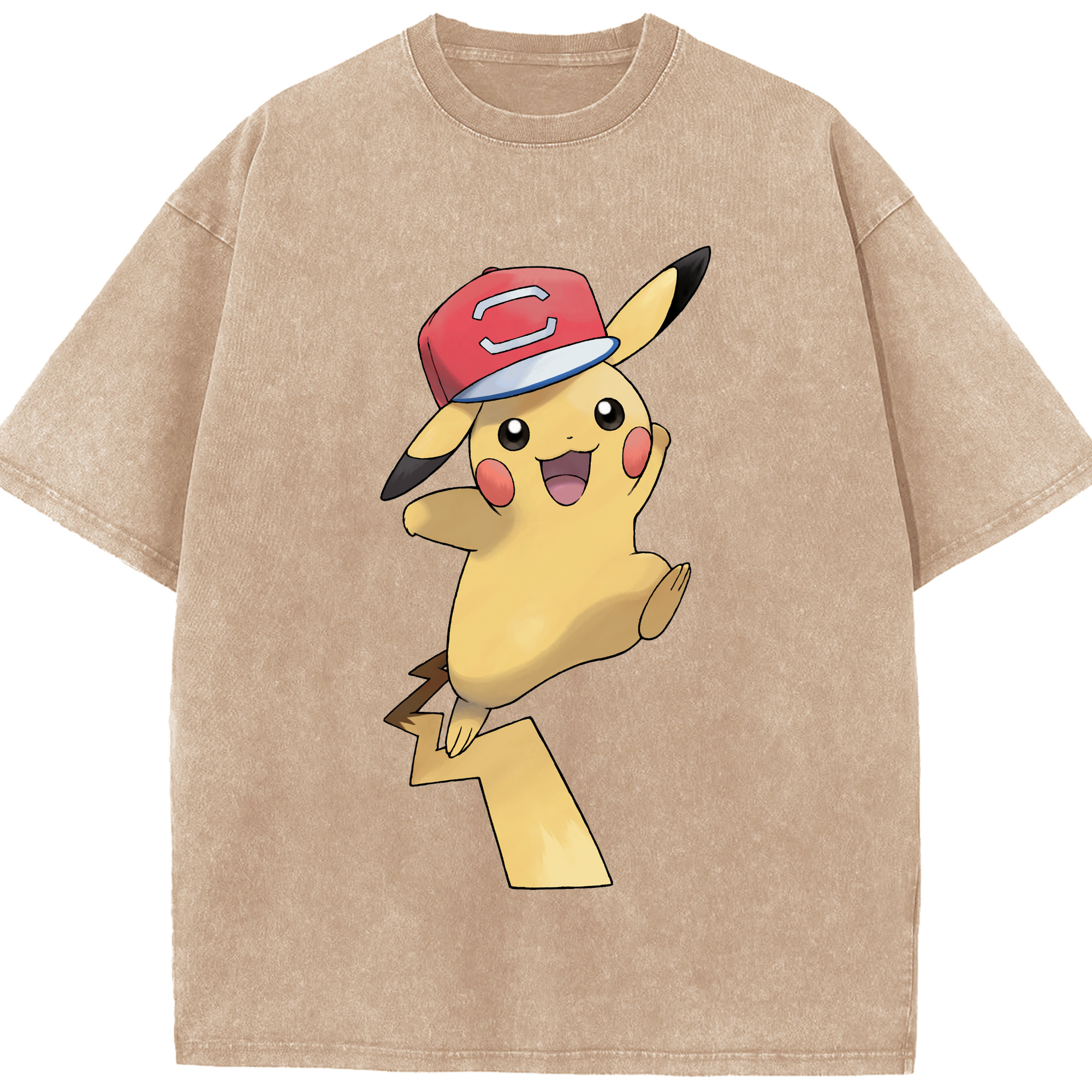 （画像用） ポケットモンスター Pokémon 綿100% ヴィンテージ風 半袖Tシャツ（フロントプリント）