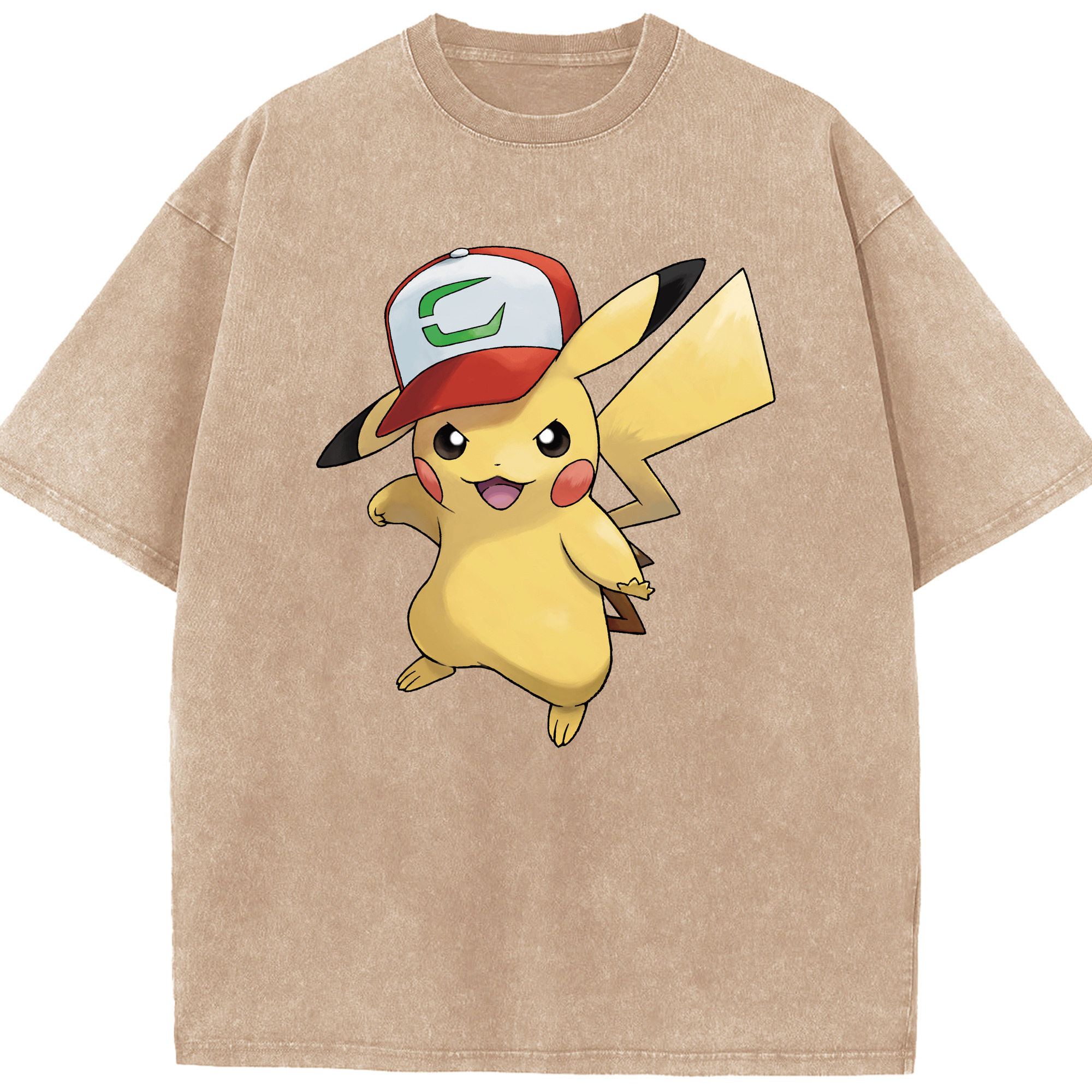 （画像用） ポケットモンスター Pokémon 綿100% ヴィンテージ風 半袖Tシャツ（フロントプリント）