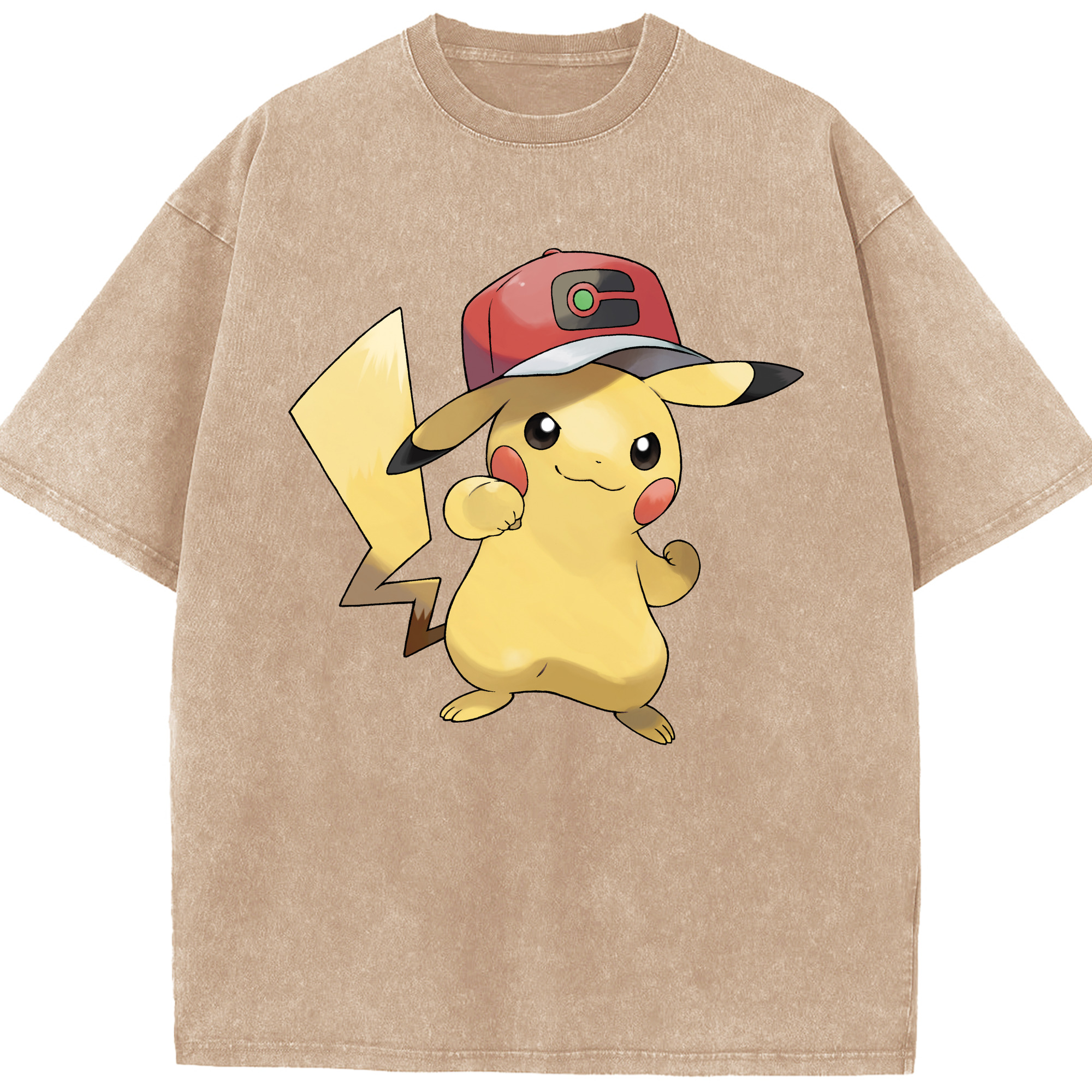 （画像用） ポケットモンスター Pokémon 綿100% ヴィンテージ風 半袖Tシャツ（フロントプリント）