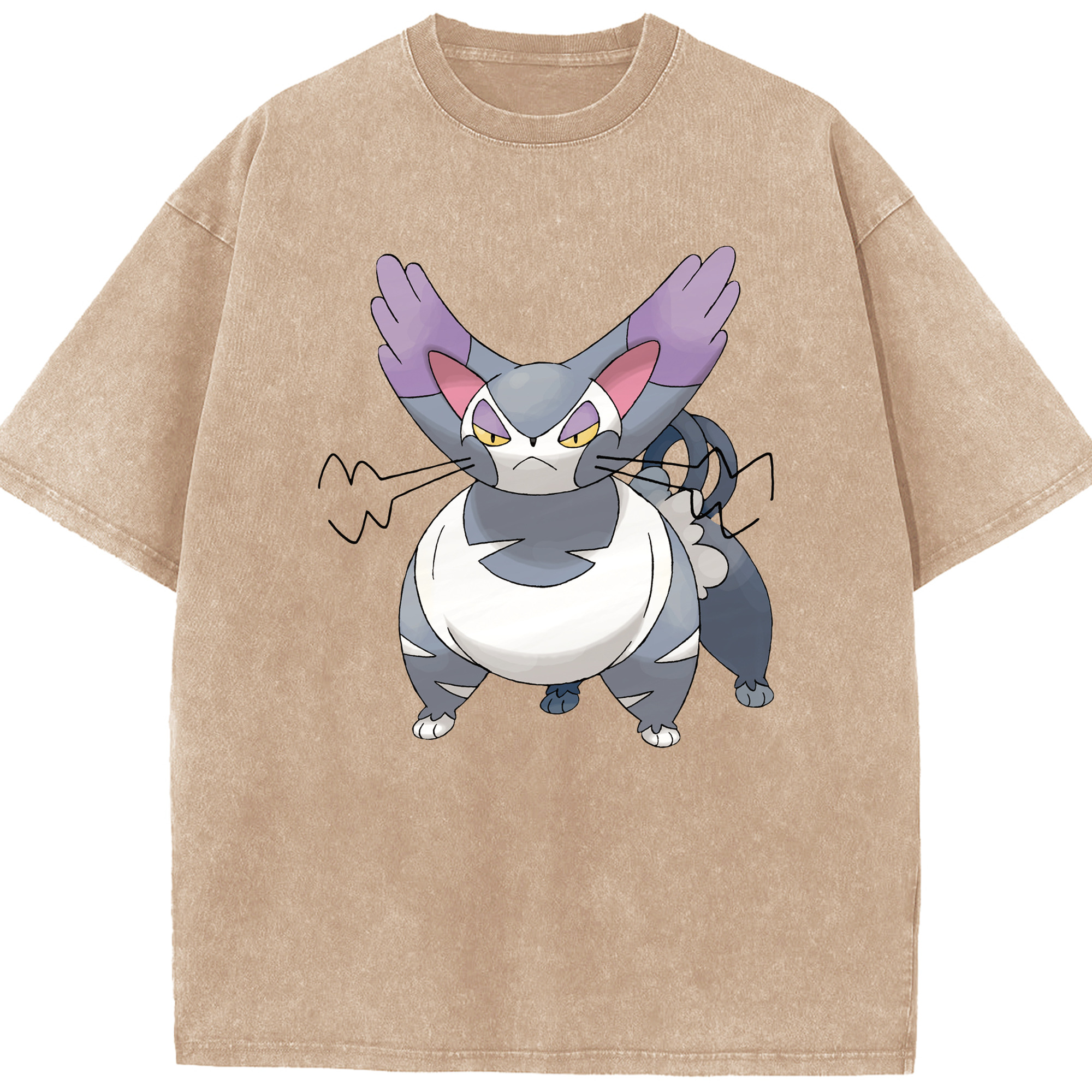 （画像用） ポケットモンスター Pokémon 綿100% ヴィンテージ風 半袖Tシャツ（フロントプリント）