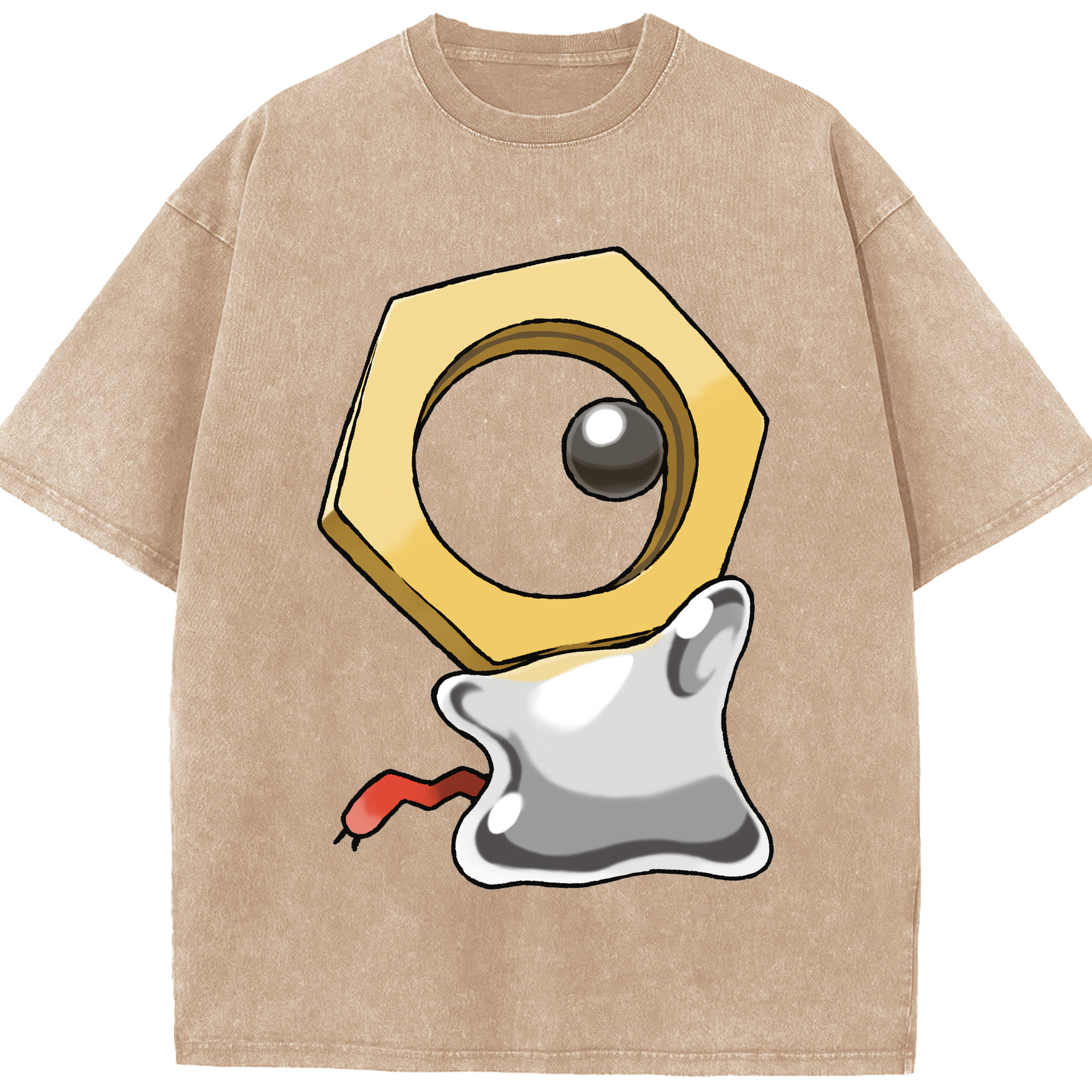 （画像用） ポケットモンスター Pokémon 綿100% ヴィンテージ風 半袖Tシャツ（フロントプリント）