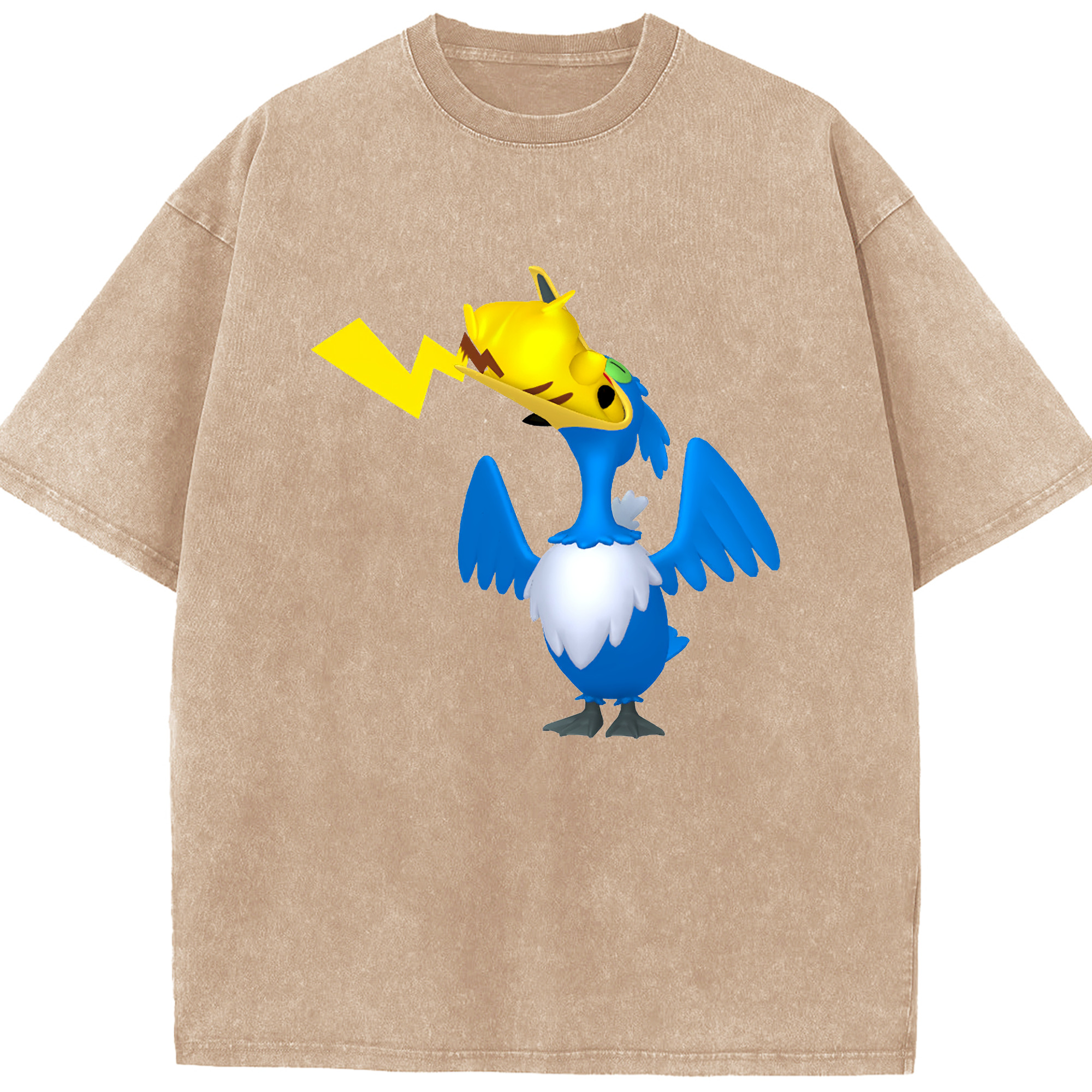（画像用） ポケットモンスター Pokémon 綿100% ヴィンテージ風 半袖Tシャツ（フロントプリント）