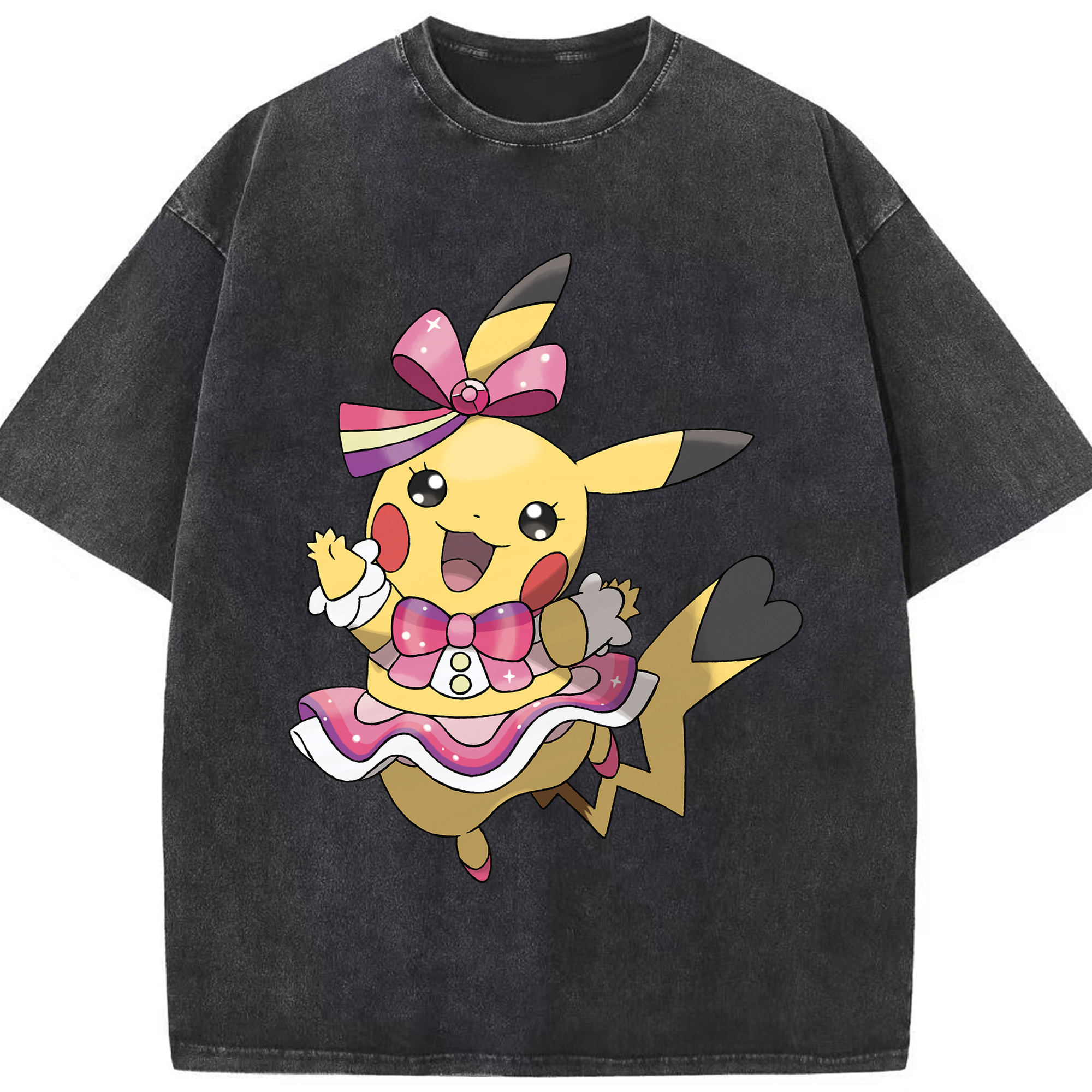 （画像用） ポケットモンスター Pokémon 綿100% ヴィンテージ風 半袖Tシャツ（フロントプリント）