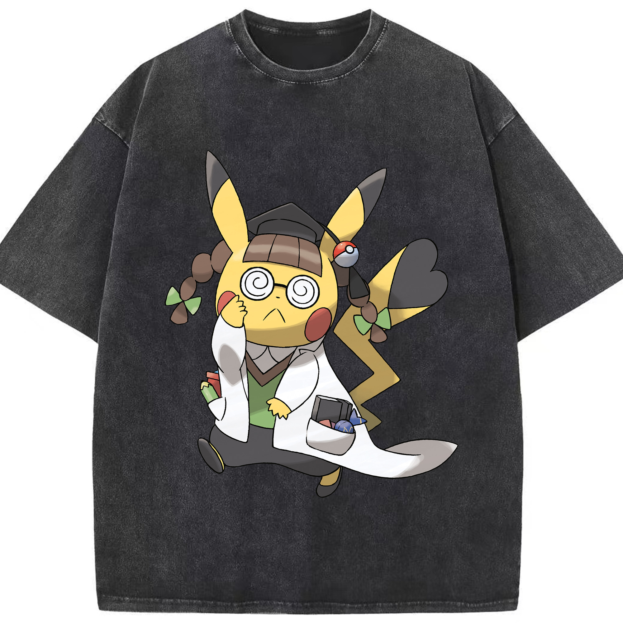 （画像用） ポケットモンスター Pokémon 綿100% ヴィンテージ風 半袖Tシャツ（フロントプリント）