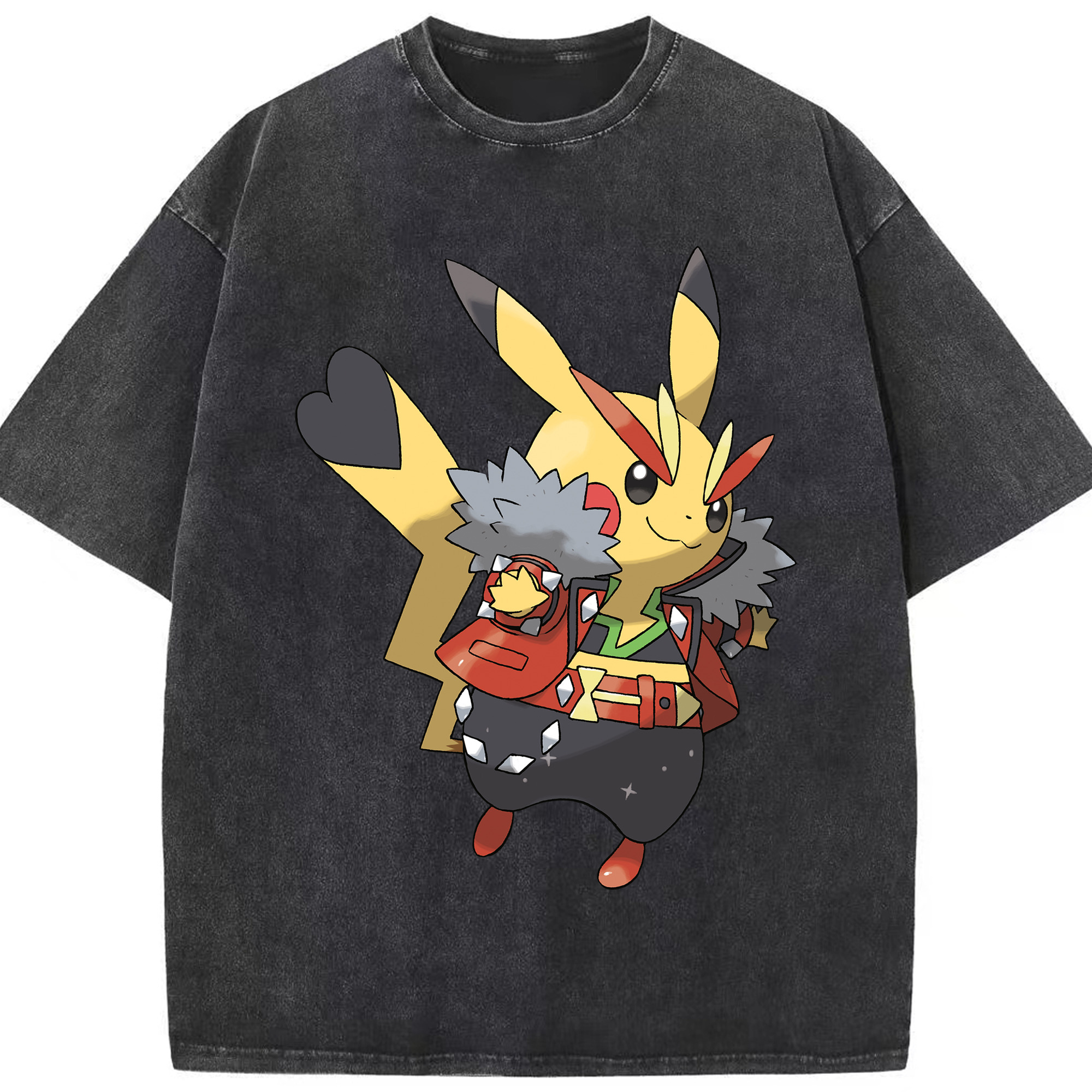 （画像用） ポケットモンスター Pokémon 綿100% ヴィンテージ風 半袖Tシャツ（フロントプリント）