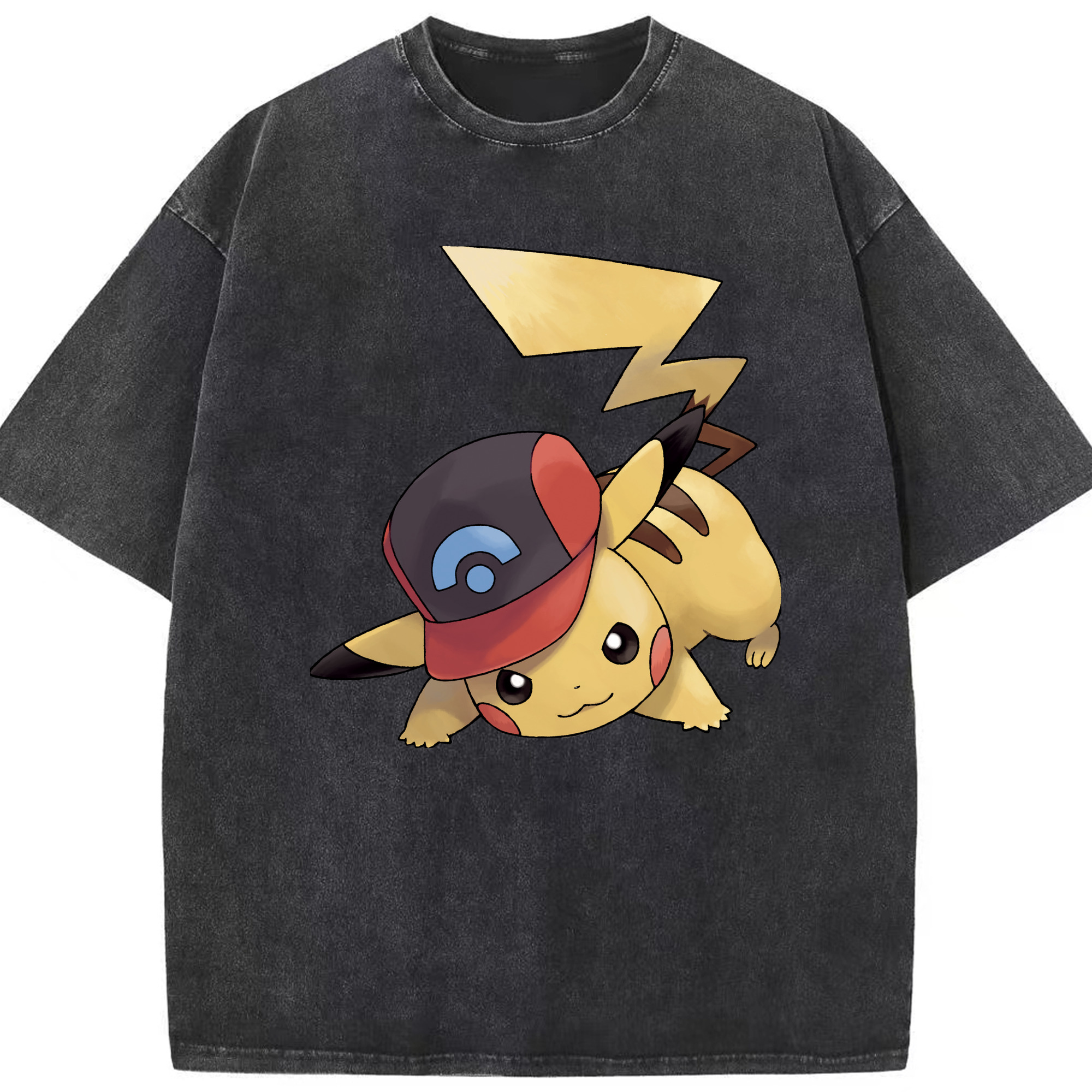 （画像用） ポケットモンスター Pokémon 綿100% ヴィンテージ風 半袖Tシャツ（フロントプリント）