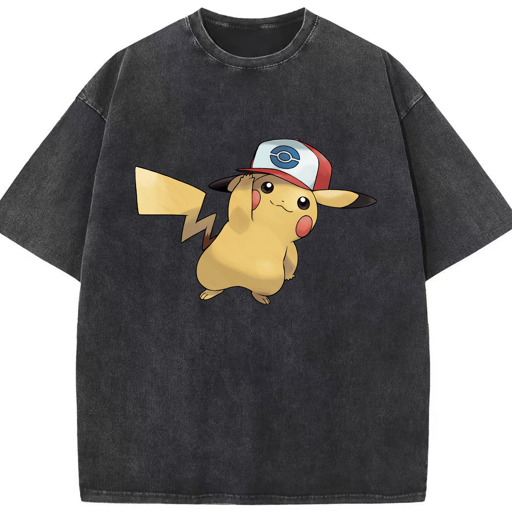 （画像用） ポケットモンスター Pokémon 綿100% ヴィンテージ風 半袖Tシャツ（フロントプリント）