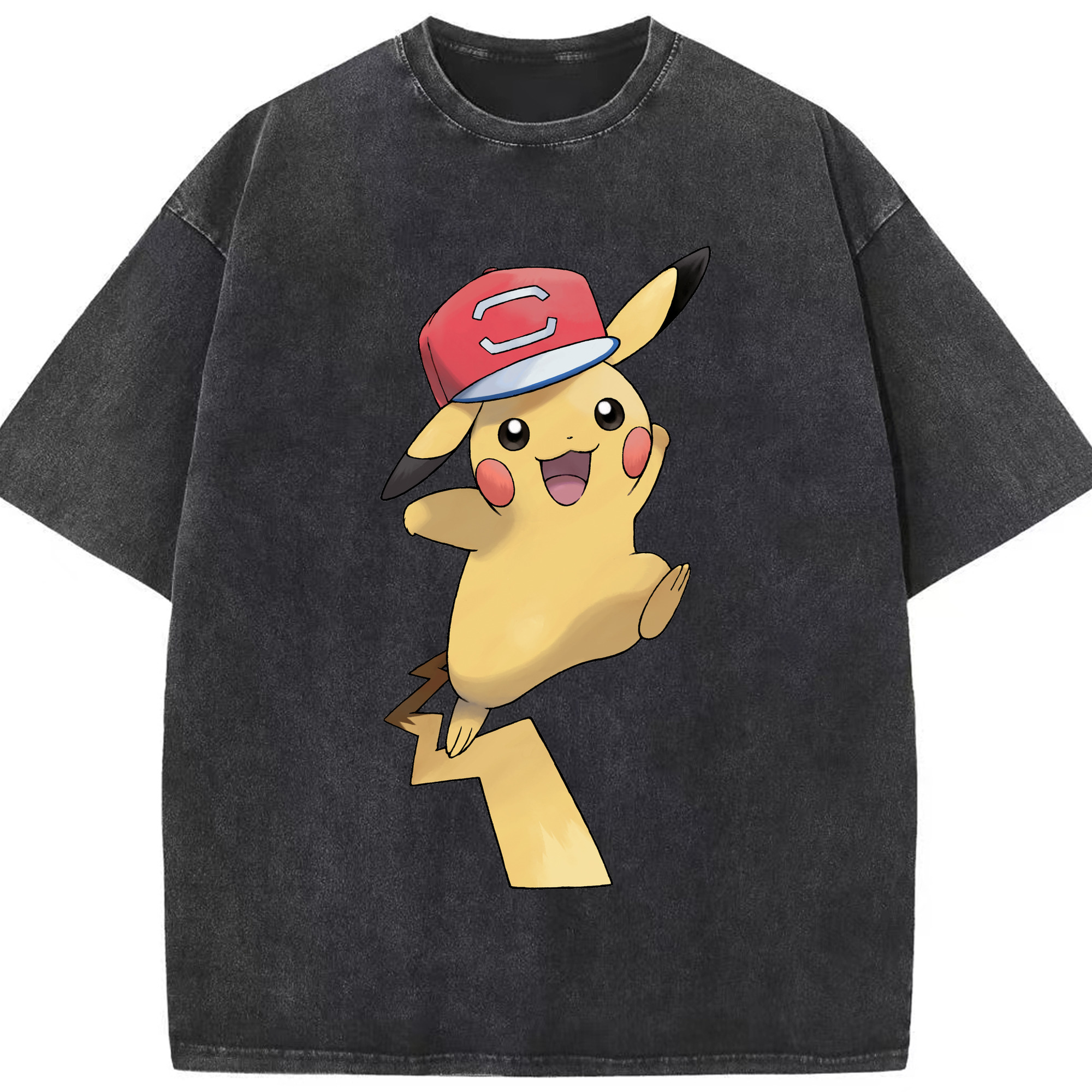 （画像用） ポケットモンスター Pokémon 綿100% ヴィンテージ風 半袖Tシャツ（フロントプリント）