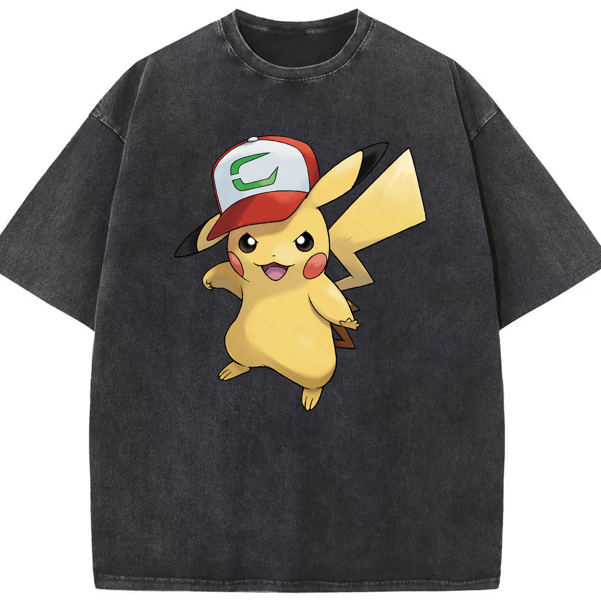 （画像用） ポケットモンスター Pokémon 綿100% ヴィンテージ風 半袖Tシャツ（フロントプリント）