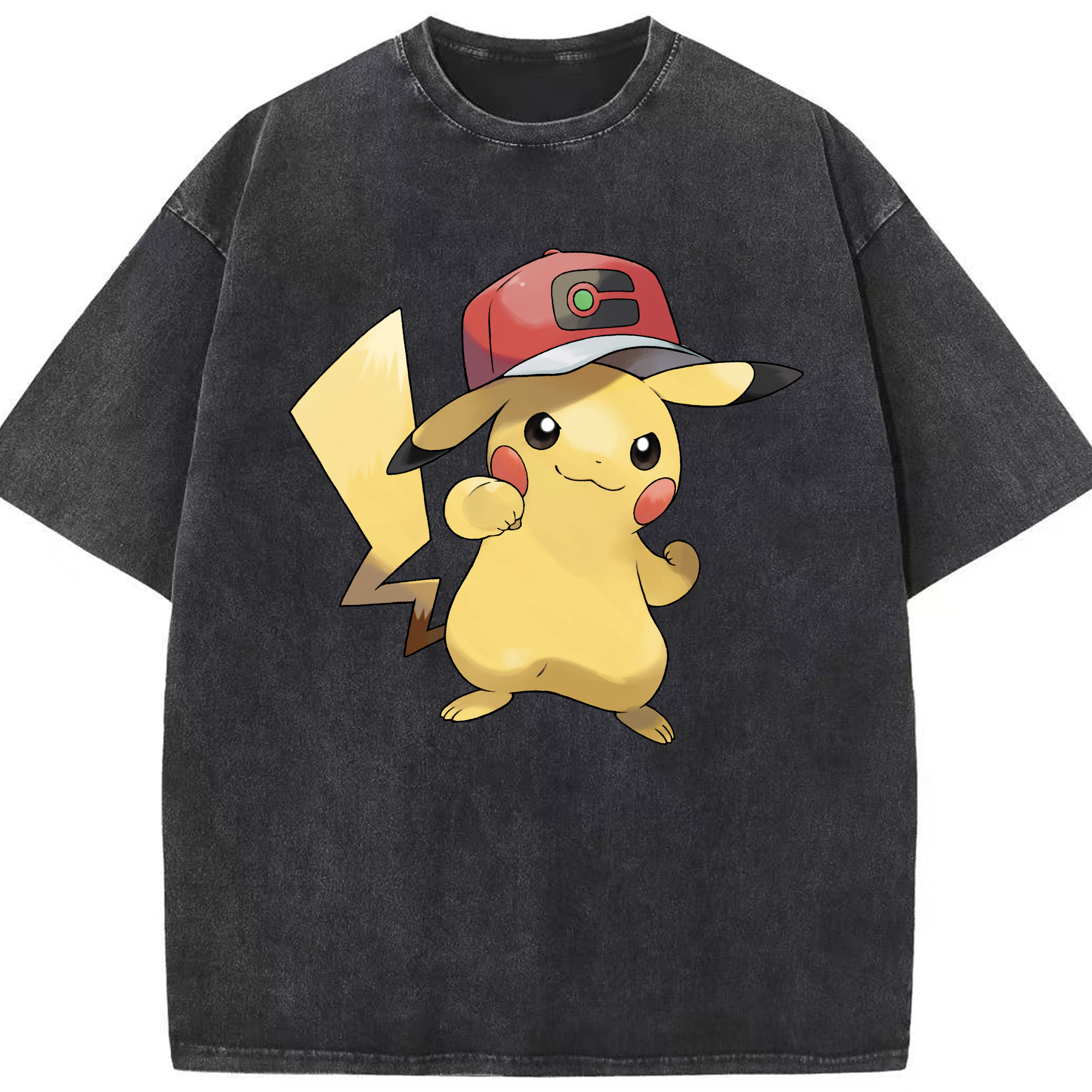 （画像用） ポケットモンスター Pokémon 綿100% ヴィンテージ風 半袖Tシャツ（フロントプリント）