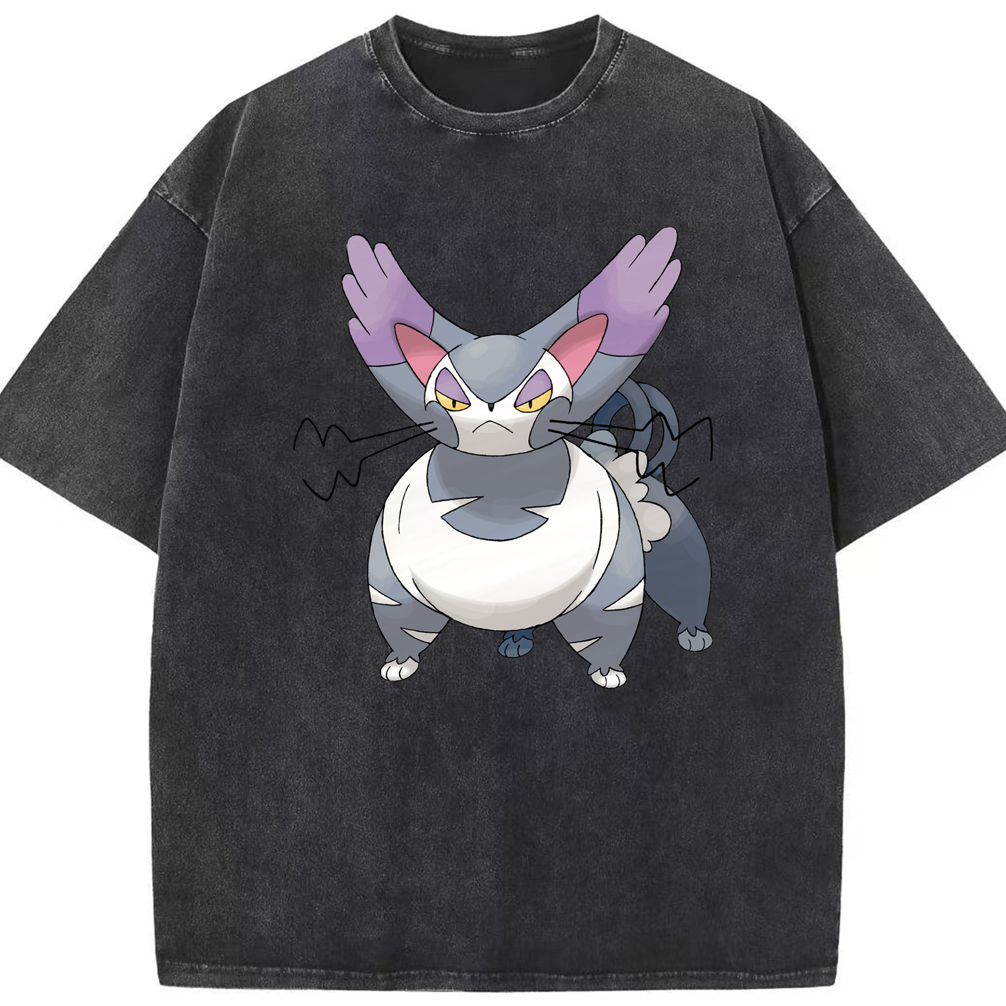（画像用） ポケットモンスター Pokémon 綿100% ヴィンテージ風 半袖Tシャツ（フロントプリント）