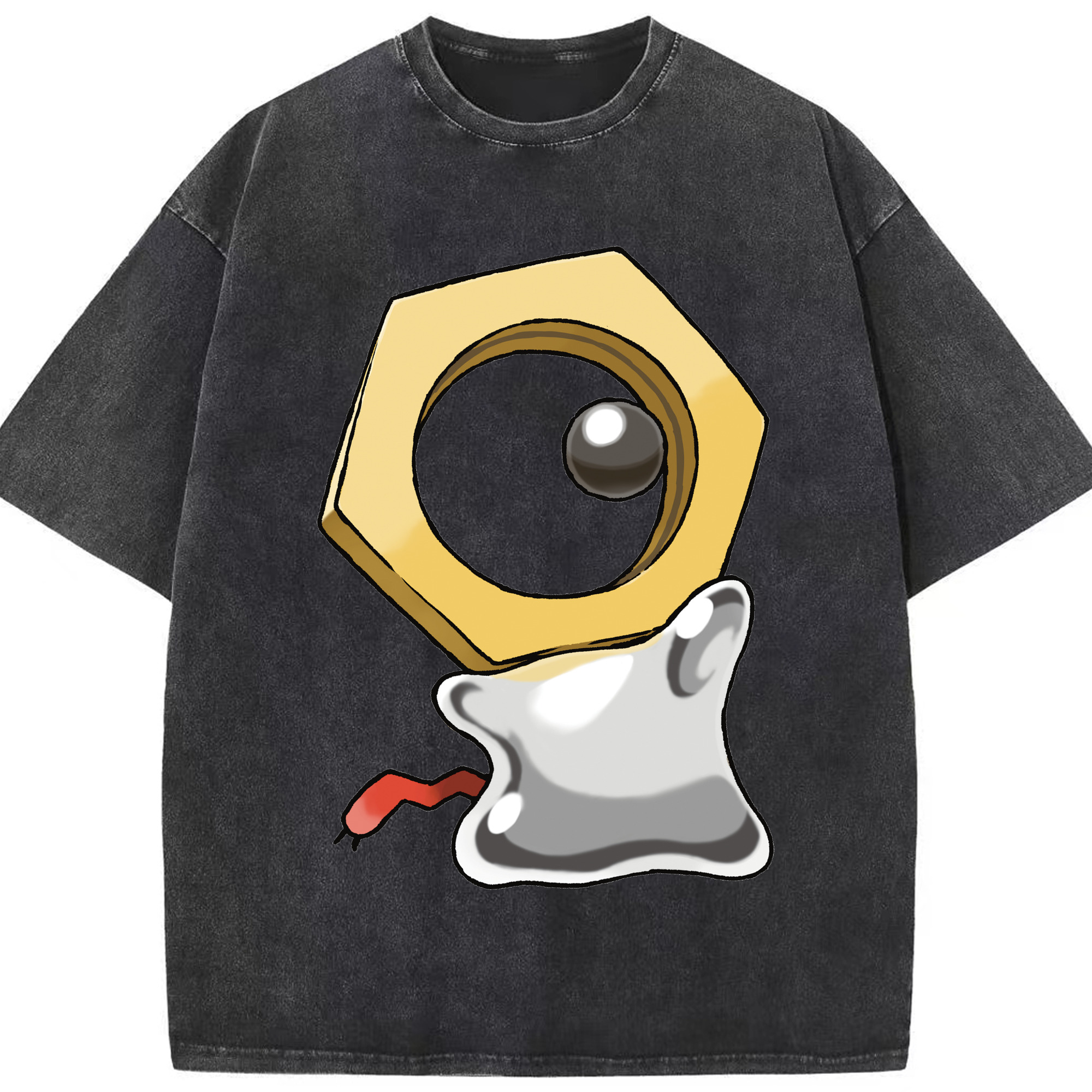 （画像用） ポケットモンスター Pokémon 綿100% ヴィンテージ風 半袖Tシャツ（フロントプリント）