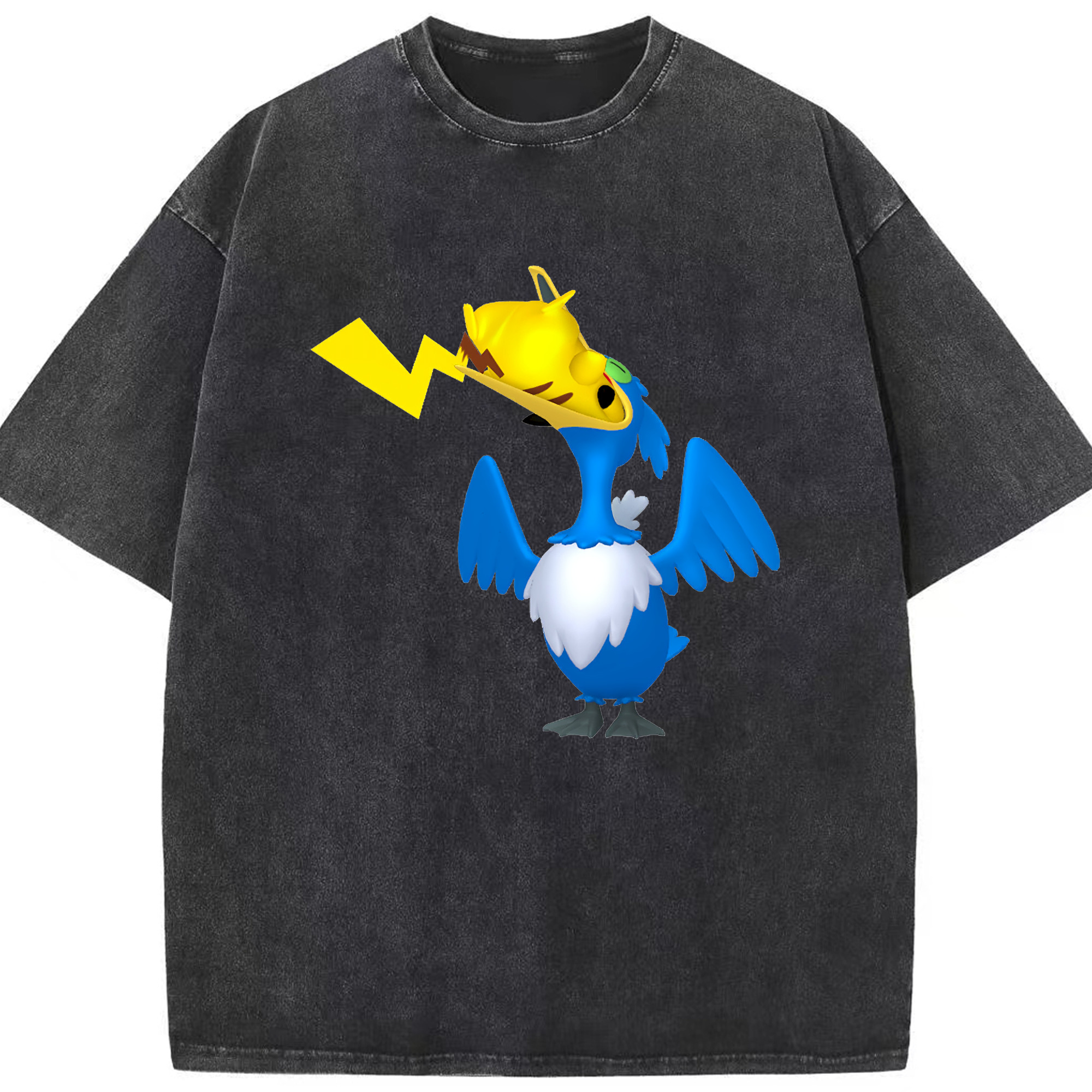 （画像用） ポケットモンスター Pokémon 綿100% ヴィンテージ風 半袖Tシャツ（フロントプリント）
