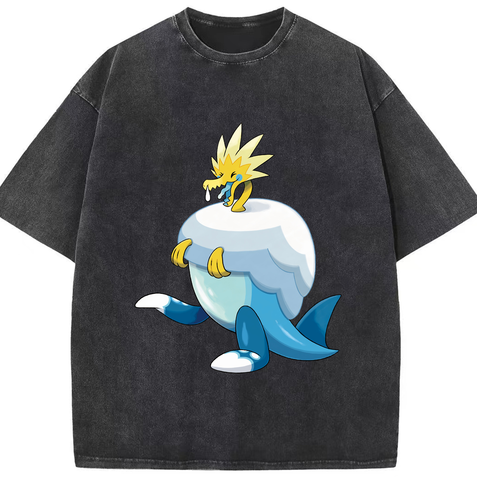 （画像用） ポケットモンスター Pokémon 綿100% ヴィンテージ風 半袖Tシャツ（フロントプリント）