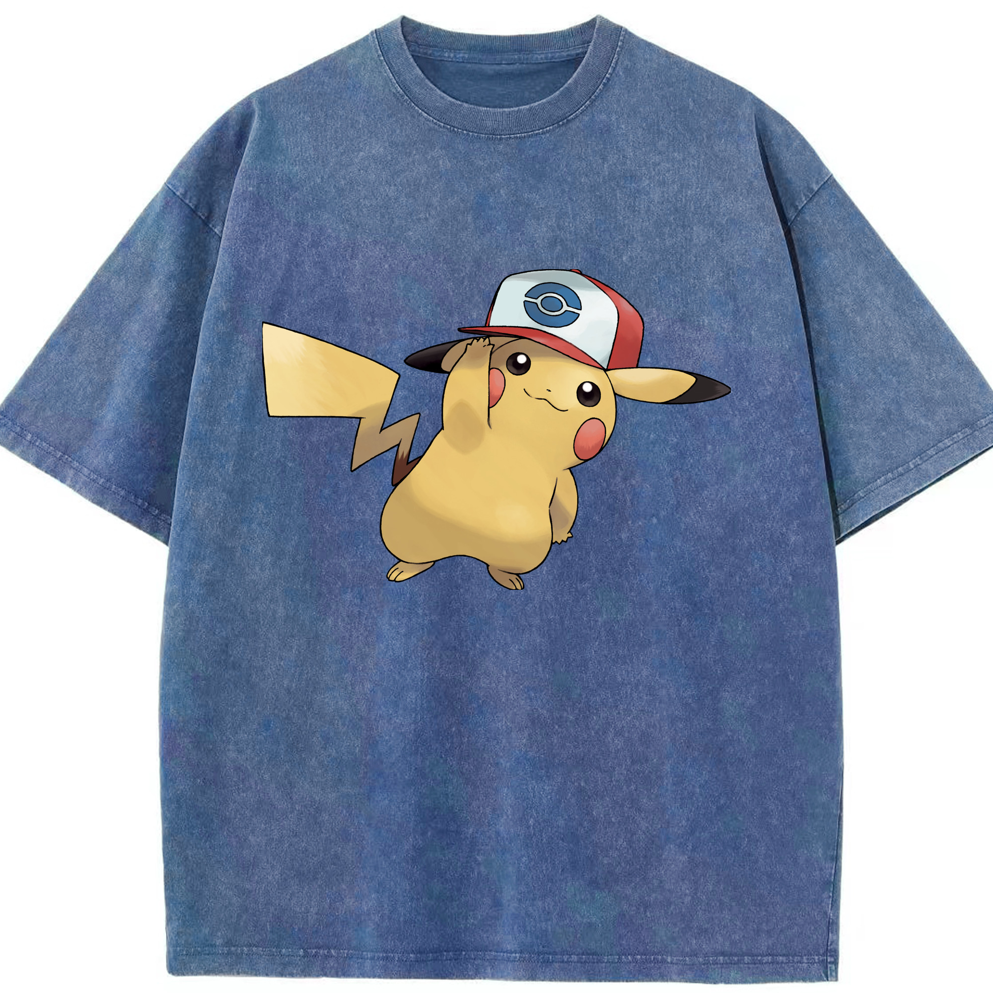 （画像用） ポケットモンスター Pokémon 綿100% ヴィンテージ風 半袖Tシャツ（フロントプリント）