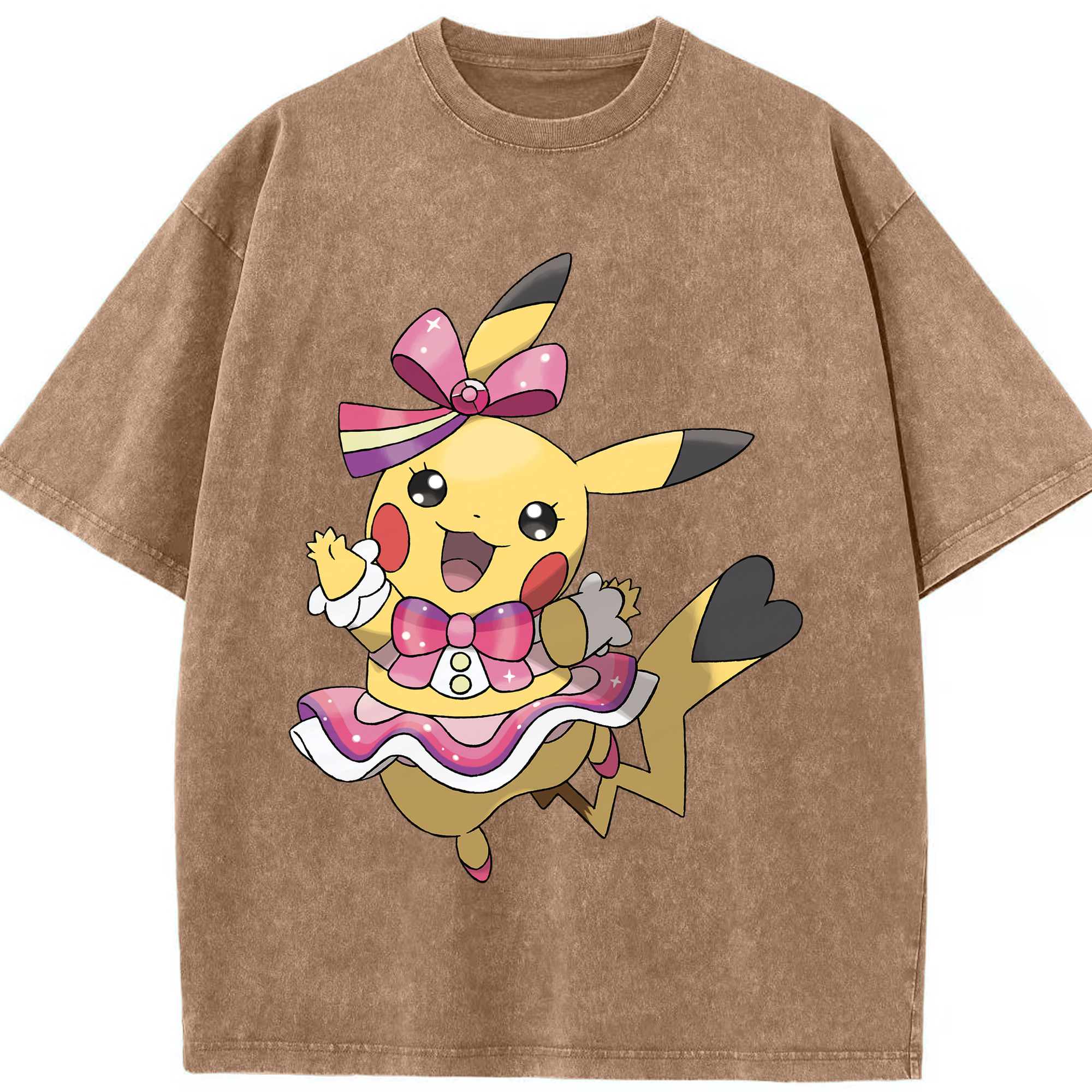 （画像用） ポケットモンスター Pokémon 綿100% ヴィンテージ風 半袖Tシャツ（フロントプリント）
