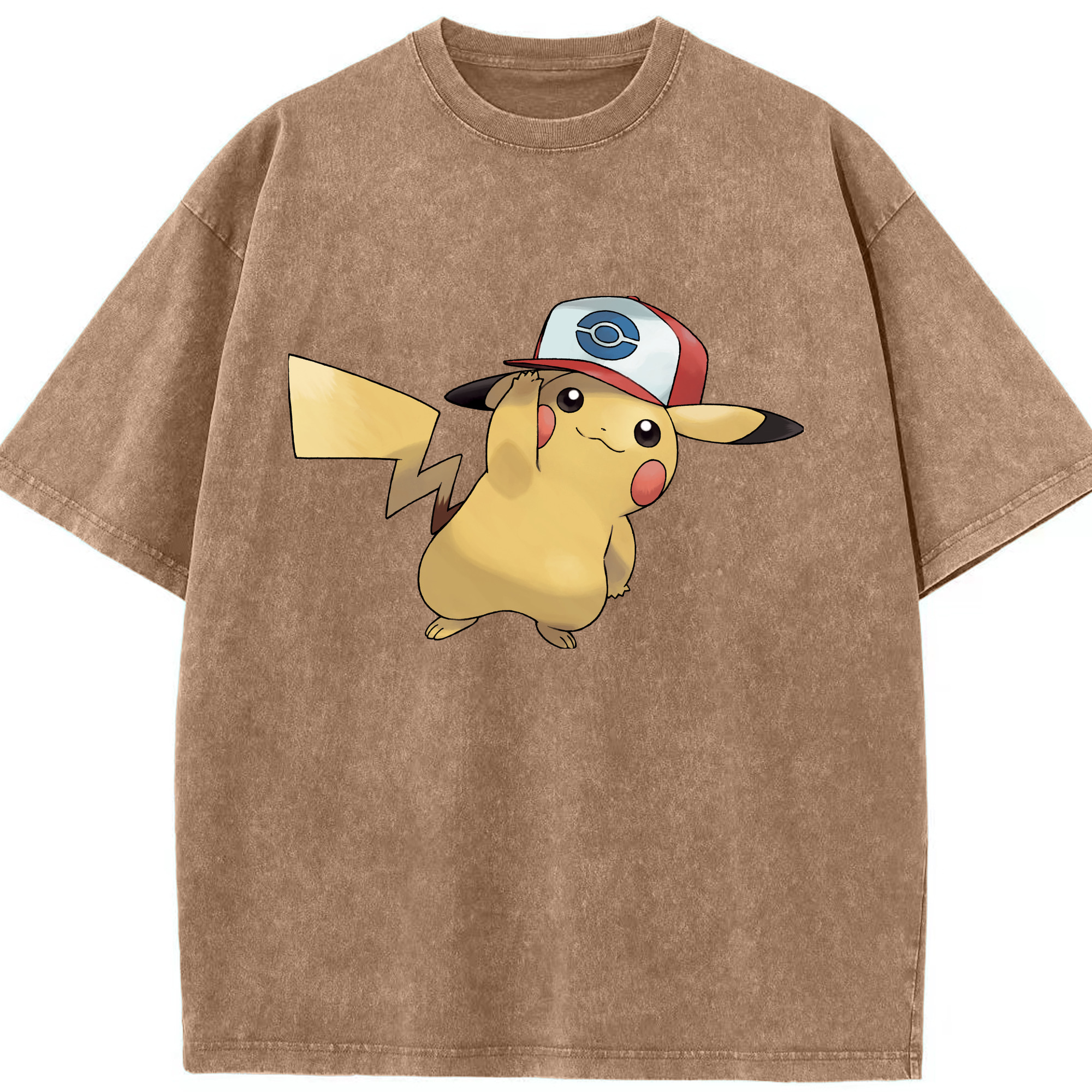 （画像用） ポケットモンスター Pokémon 綿100% ヴィンテージ風 半袖Tシャツ（フロントプリント）
