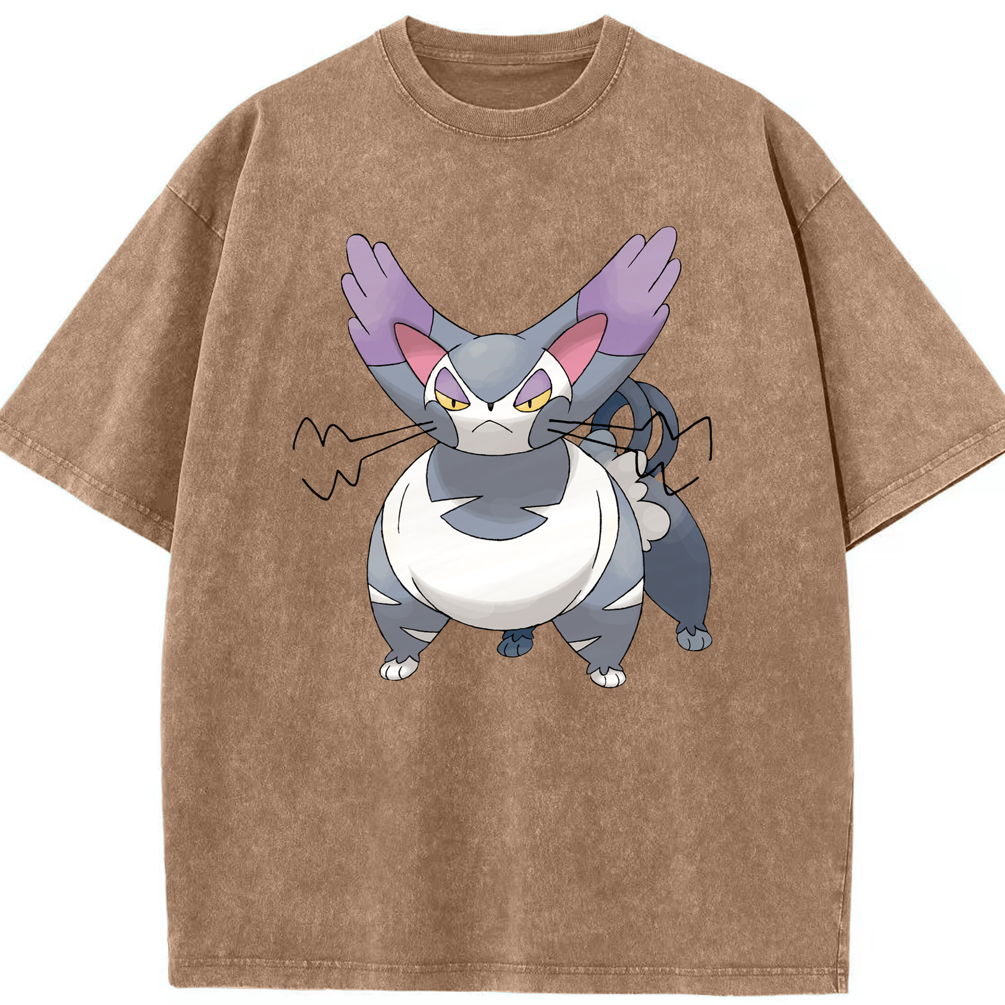 （画像用） ポケットモンスター Pokémon 綿100% ヴィンテージ風 半袖Tシャツ（フロントプリント）