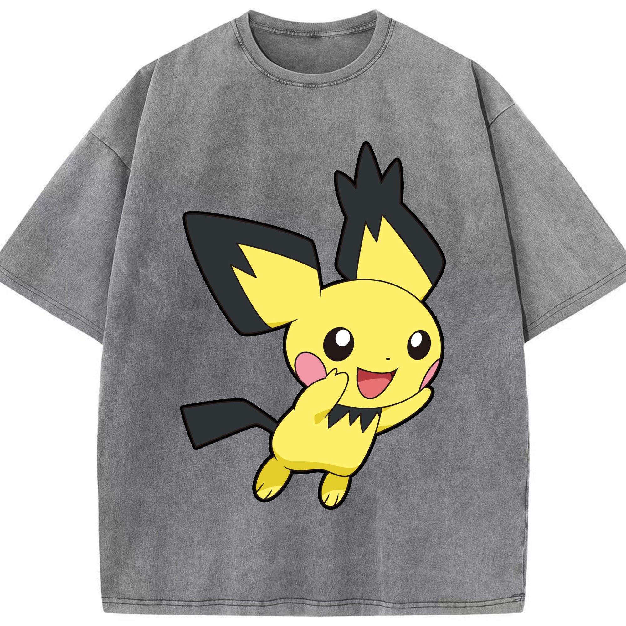 （画像用） ポケットモンスター Pokémon 綿100% ヴィンテージ風 半袖Tシャツ（フロントプリント）