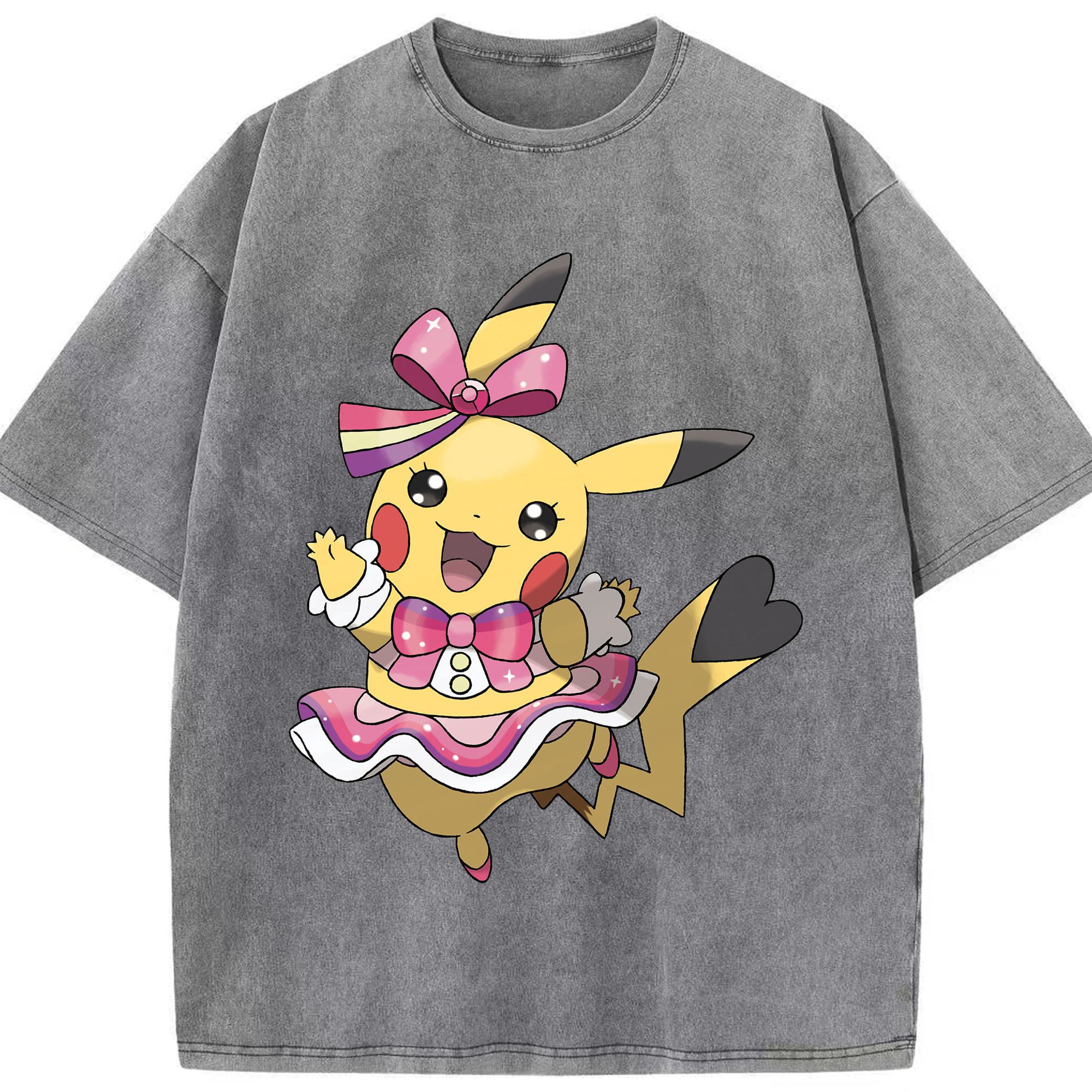 （画像用） ポケットモンスター Pokémon 綿100% ヴィンテージ風 半袖Tシャツ（フロントプリント）