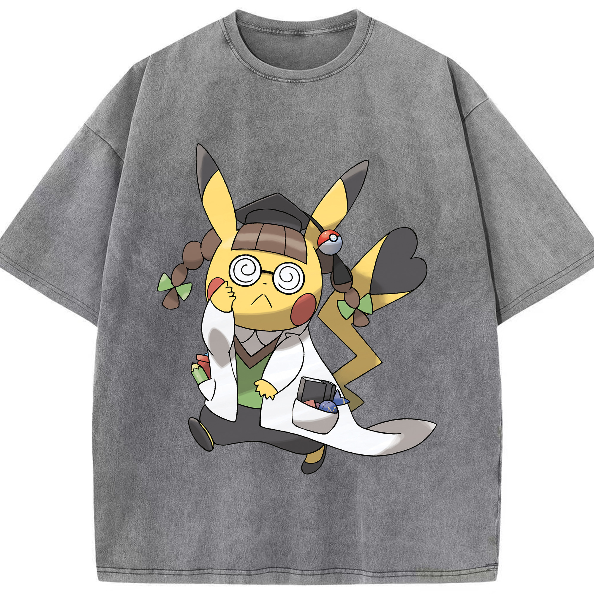 （画像用） ポケットモンスター Pokémon 綿100% ヴィンテージ風 半袖Tシャツ（フロントプリント）