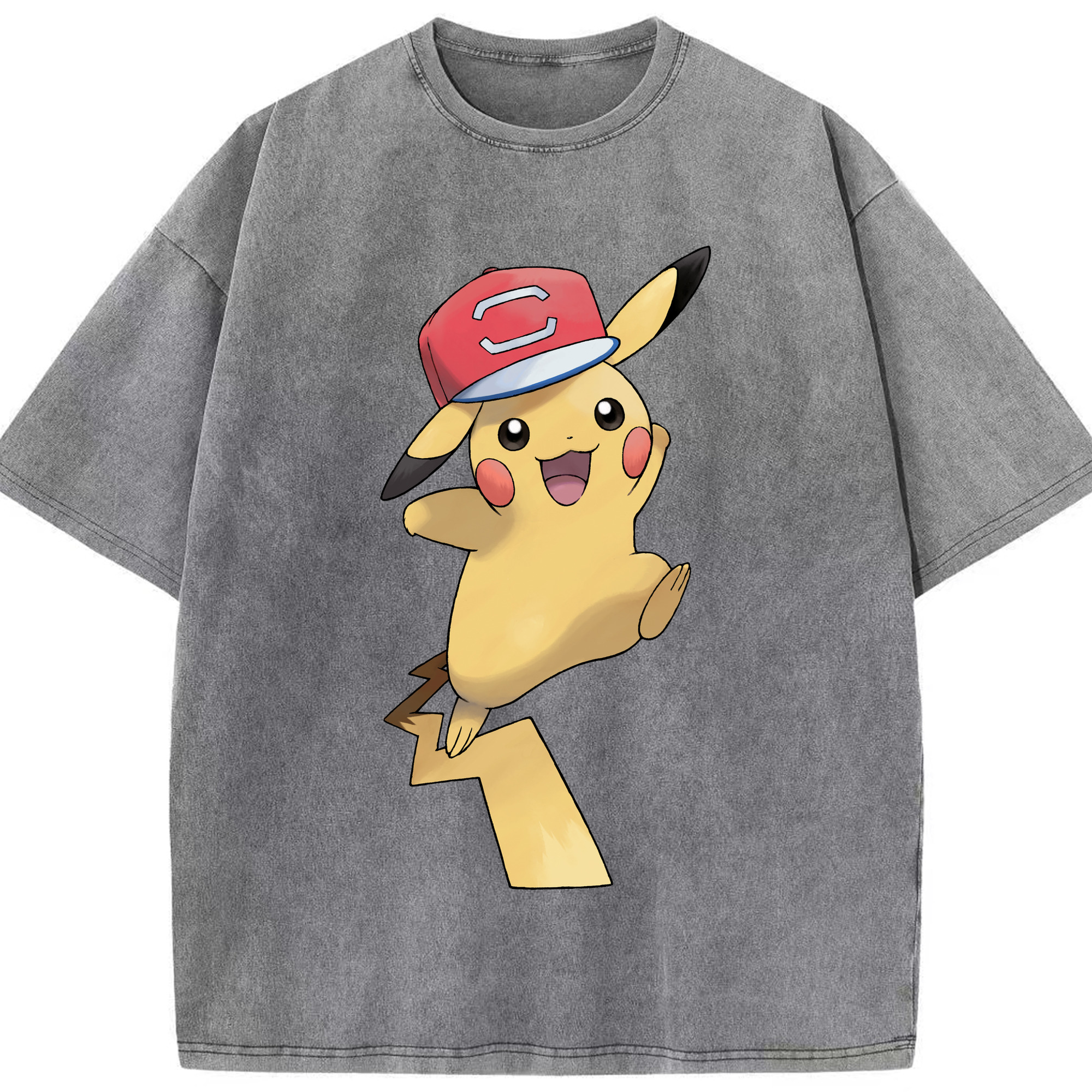 （画像用） ポケットモンスター Pokémon 綿100% ヴィンテージ風 半袖Tシャツ（フロントプリント）