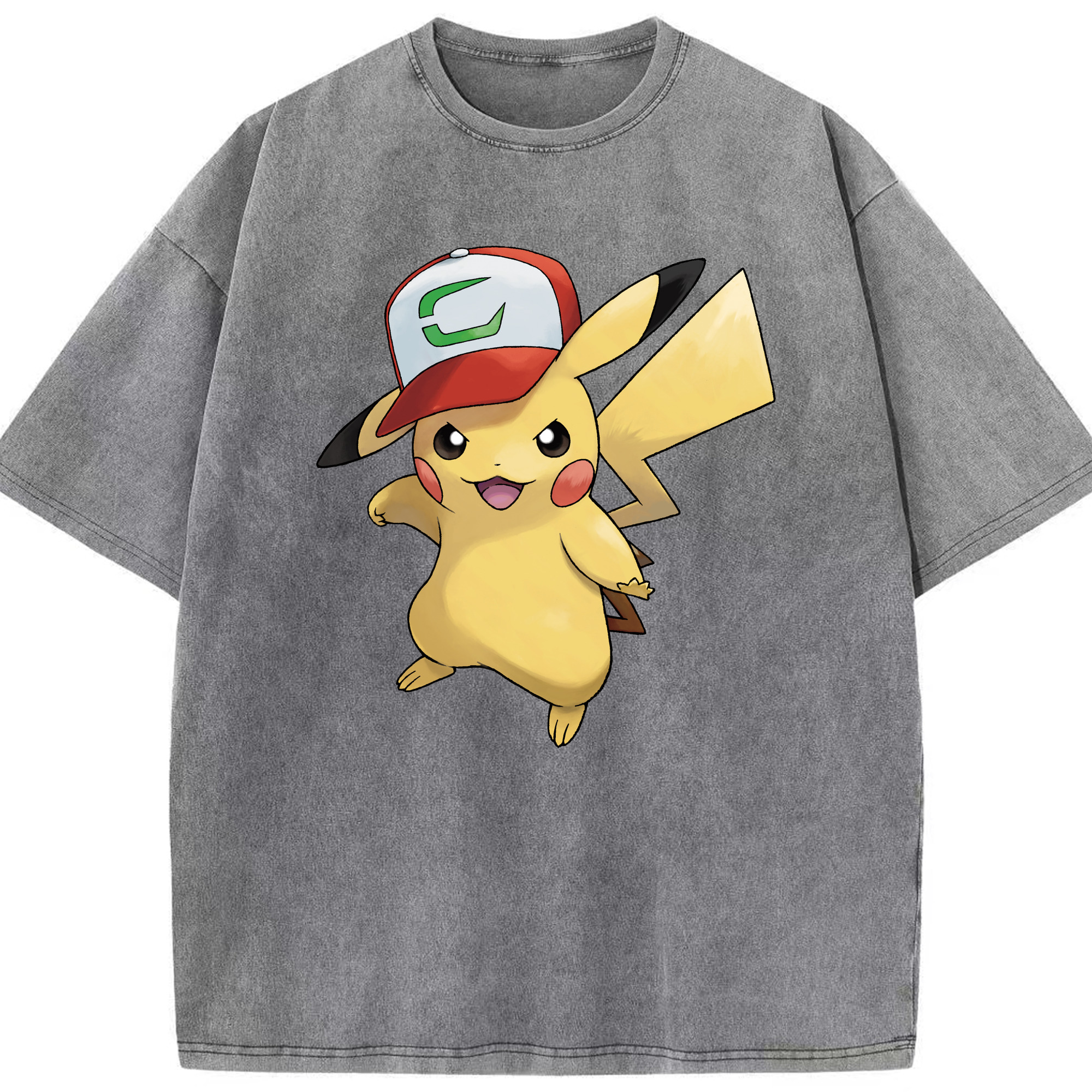 （画像用） ポケットモンスター Pokémon 綿100% ヴィンテージ風 半袖Tシャツ（フロントプリント）