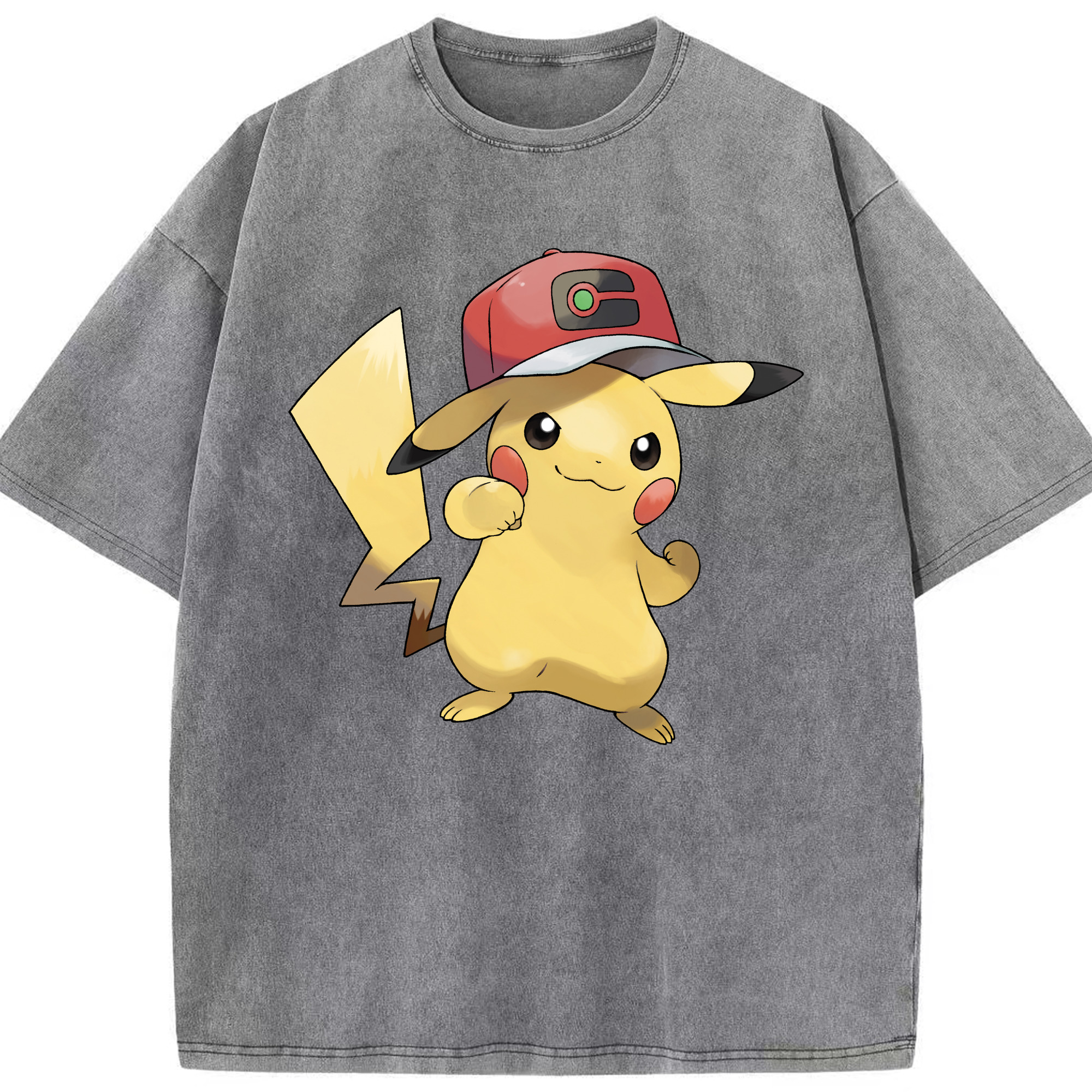 （画像用） ポケットモンスター Pokémon 綿100% ヴィンテージ風 半袖Tシャツ（フロントプリント）