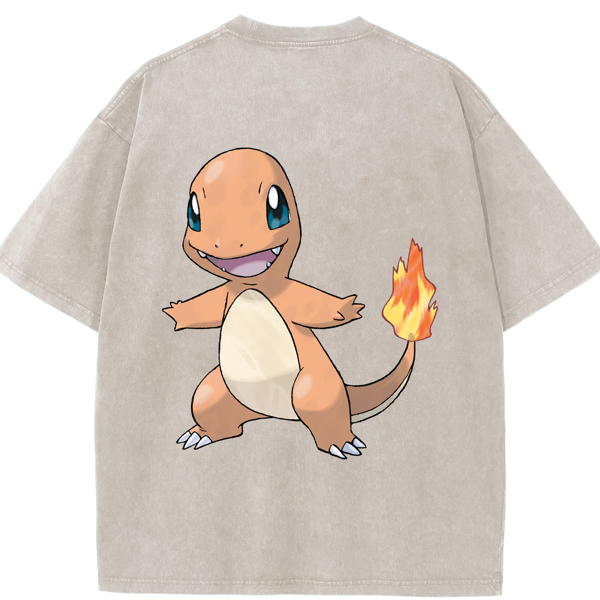 （画像用） ポケットモンスター Pokémon 綿100% ヴィンテージ風 半袖Tシャツ（背面プリント）