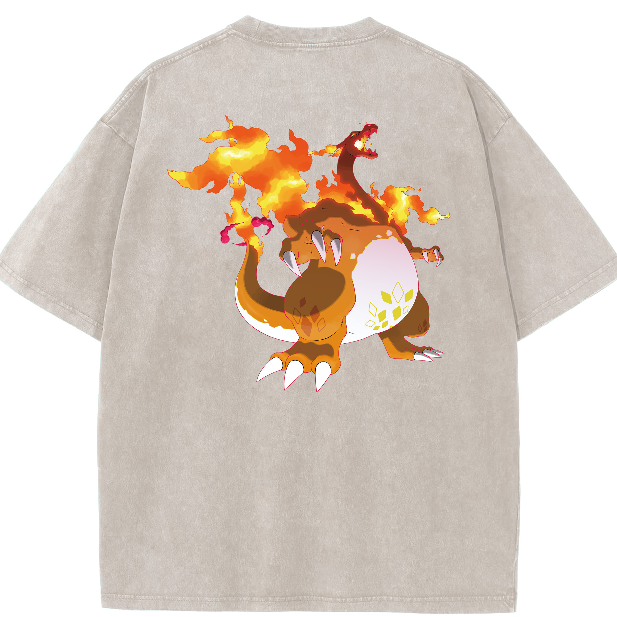 （画像用） ポケットモンスター Pokémon 綿100% ヴィンテージ風 半袖Tシャツ（背面プリント）