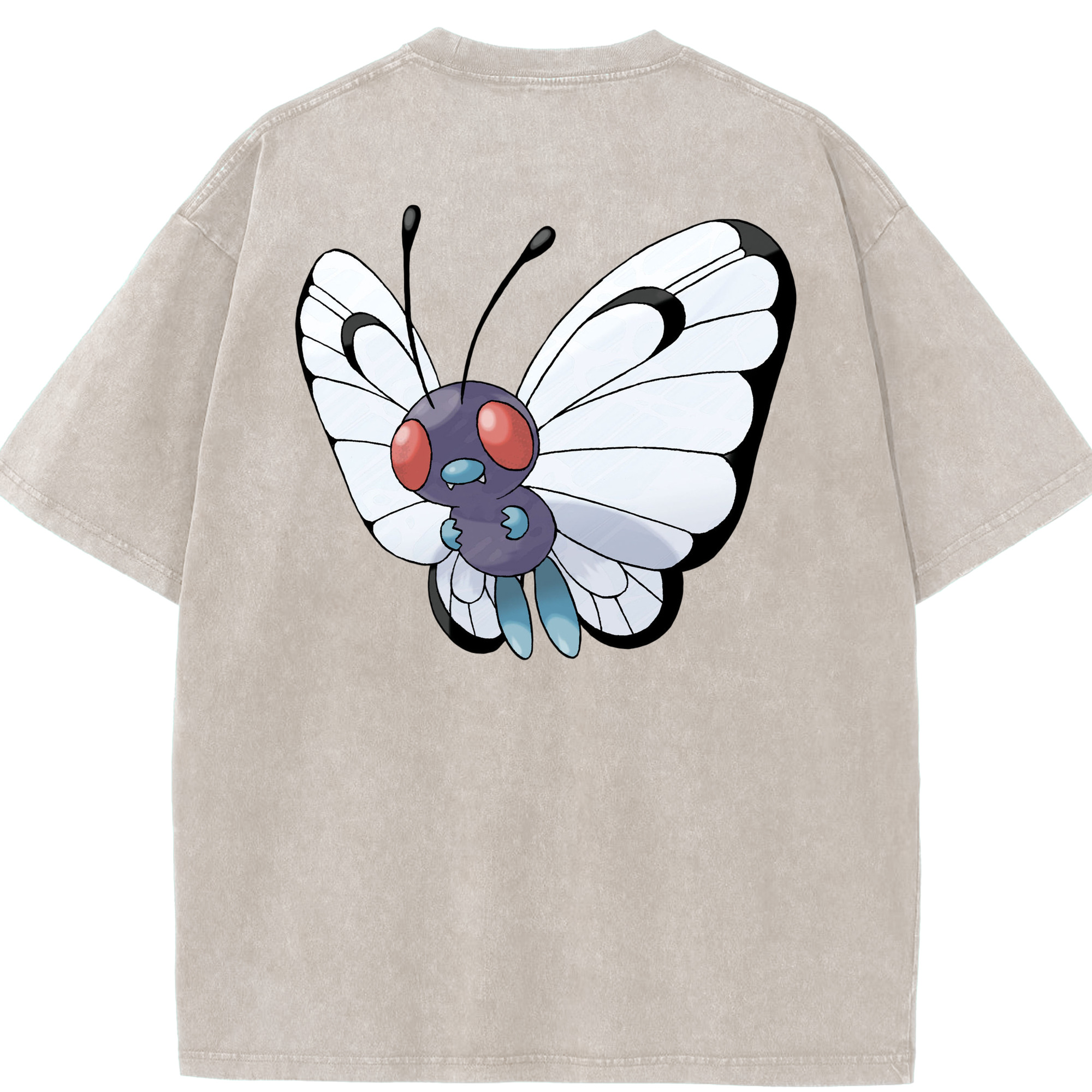 （画像用） ポケットモンスター Pokémon 綿100% ヴィンテージ風 半袖Tシャツ（背面プリント）