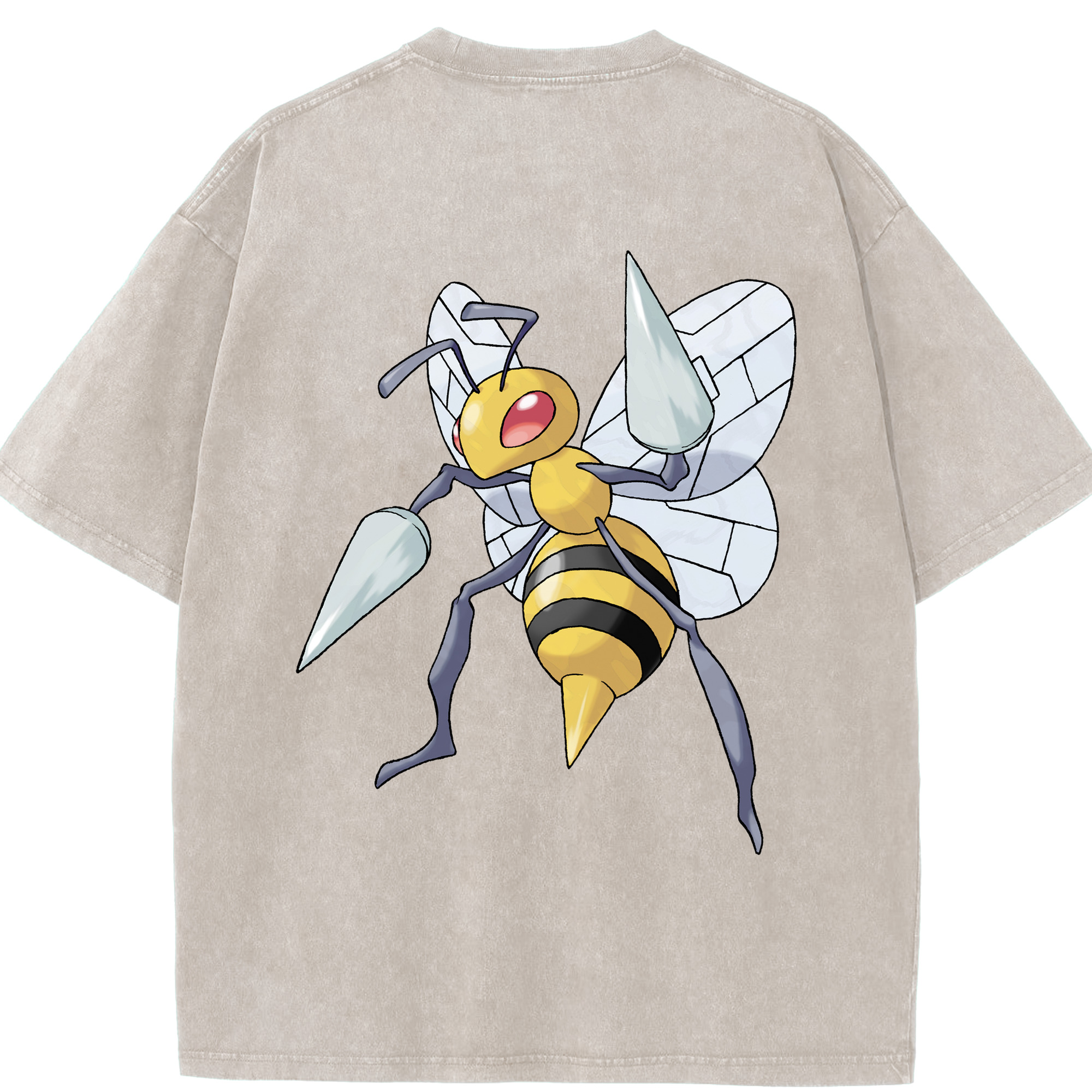 （画像用） ポケットモンスター Pokémon 綿100% ヴィンテージ風 半袖Tシャツ（背面プリント）