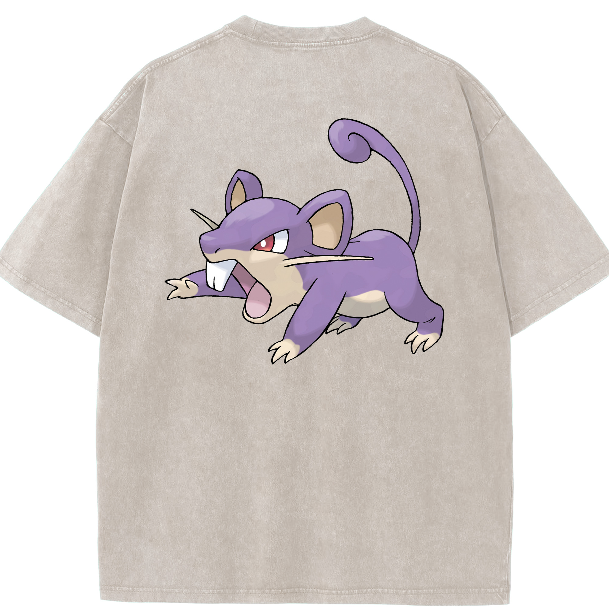 （画像用） ポケットモンスター Pokémon 綿100% ヴィンテージ風 半袖Tシャツ（背面プリント）