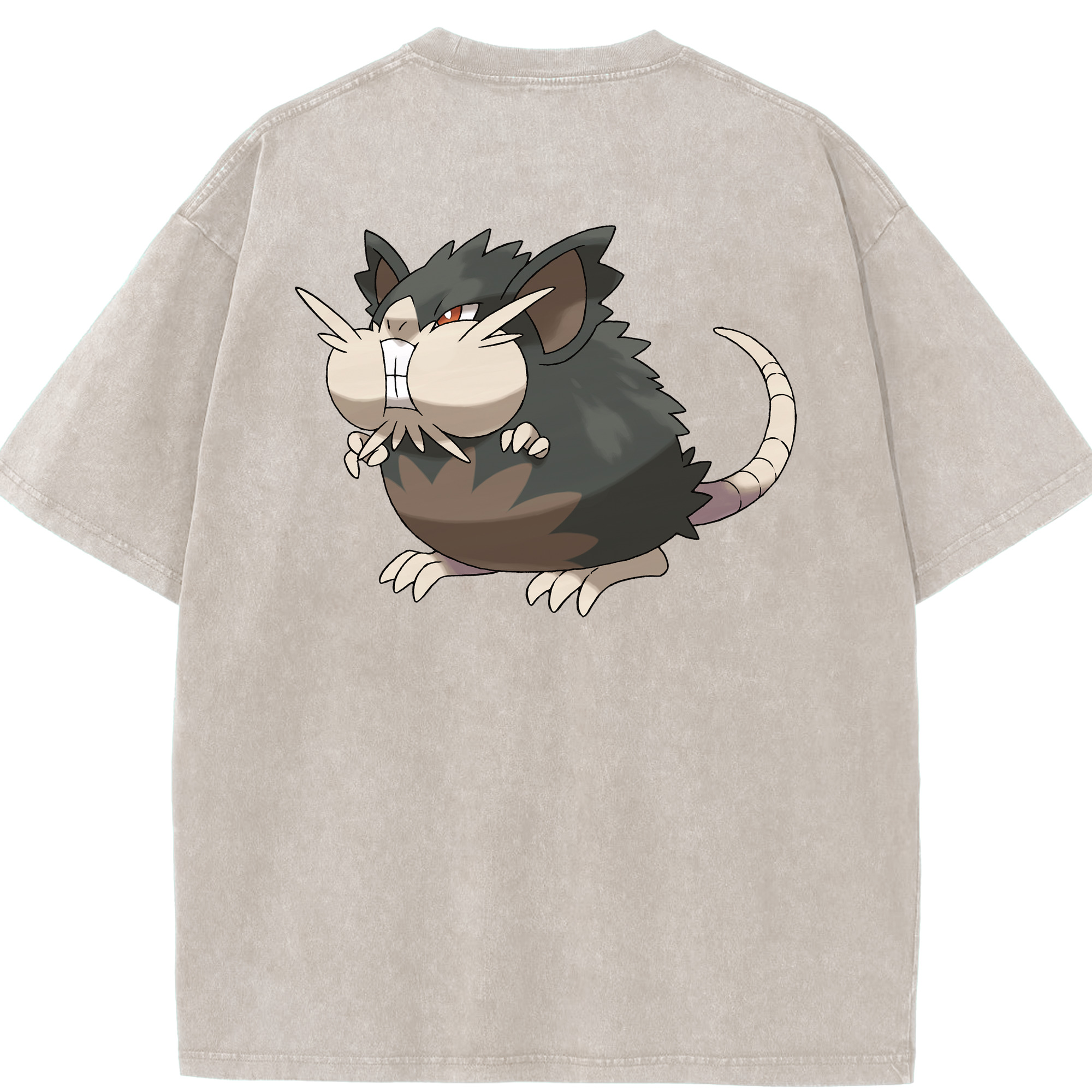 （画像用） ポケットモンスター Pokémon 綿100% ヴィンテージ風 半袖Tシャツ（背面プリント）