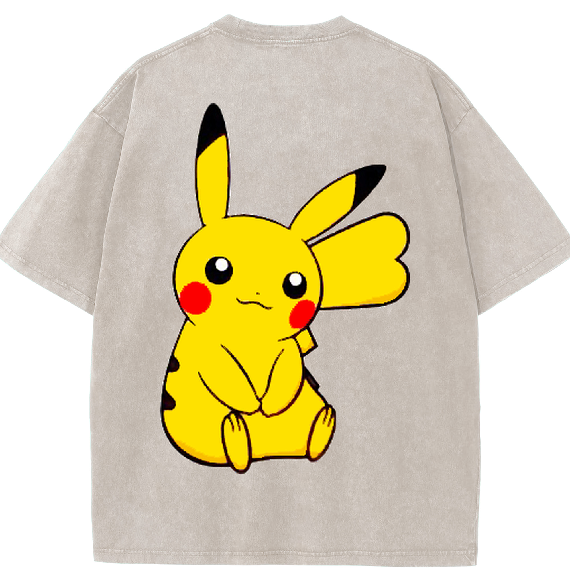 （画像用） ポケットモンスター Pokémon 綿100% ヴィンテージ風 半袖Tシャツ（背面プリント）